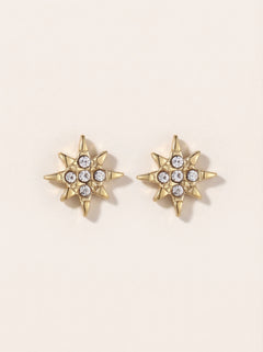 Cross Star Diamonds Edelstahl Ohrstecker