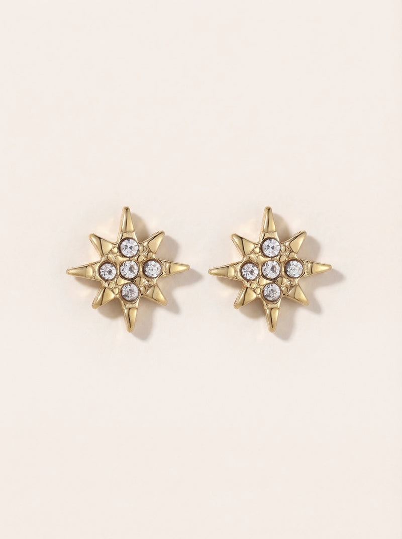 Cross Star Diamonds Edelstahl Ohrstecker