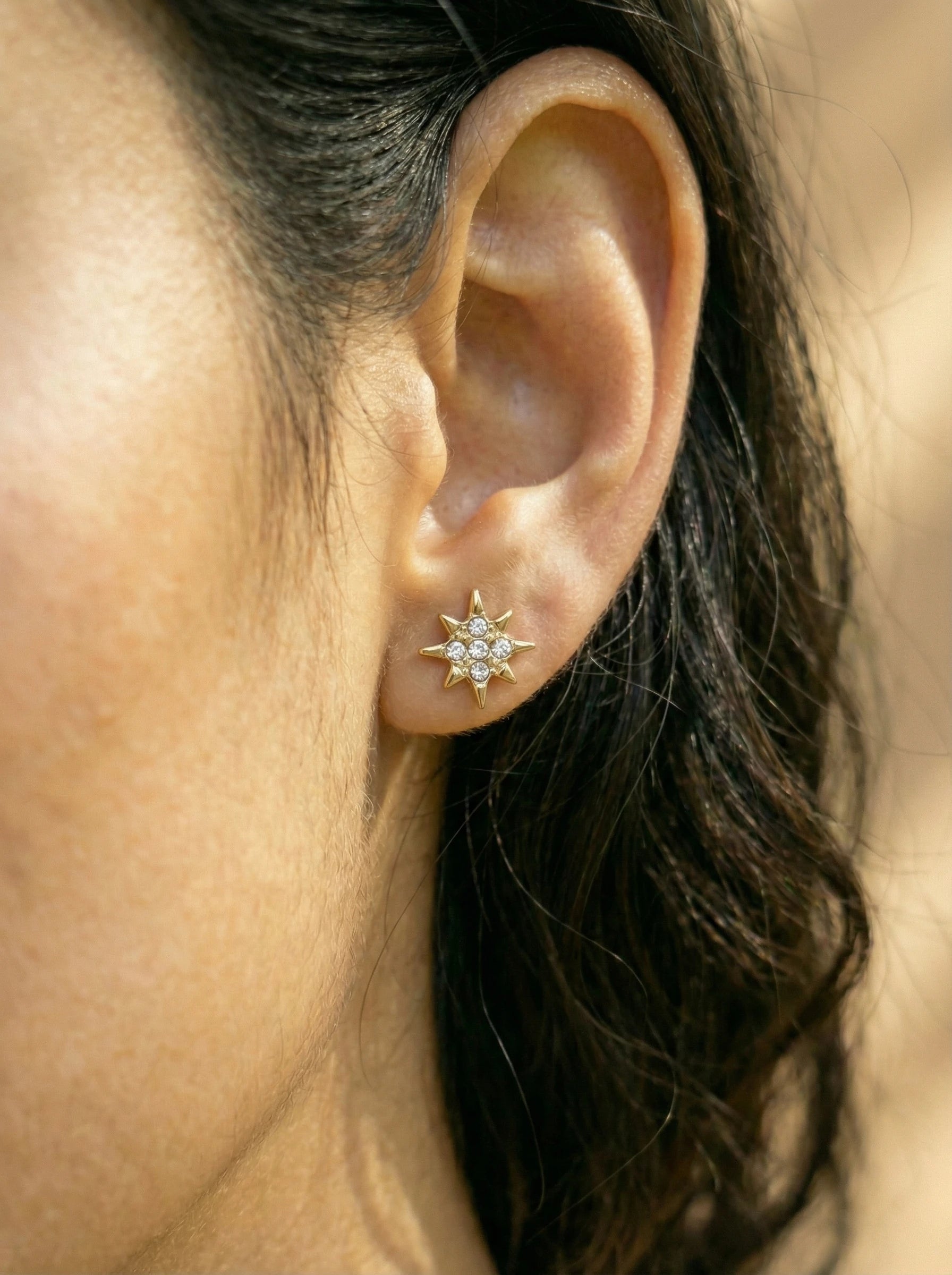 Cross Star Diamonds Edelstahl Ohrstecker - Produktbild 4