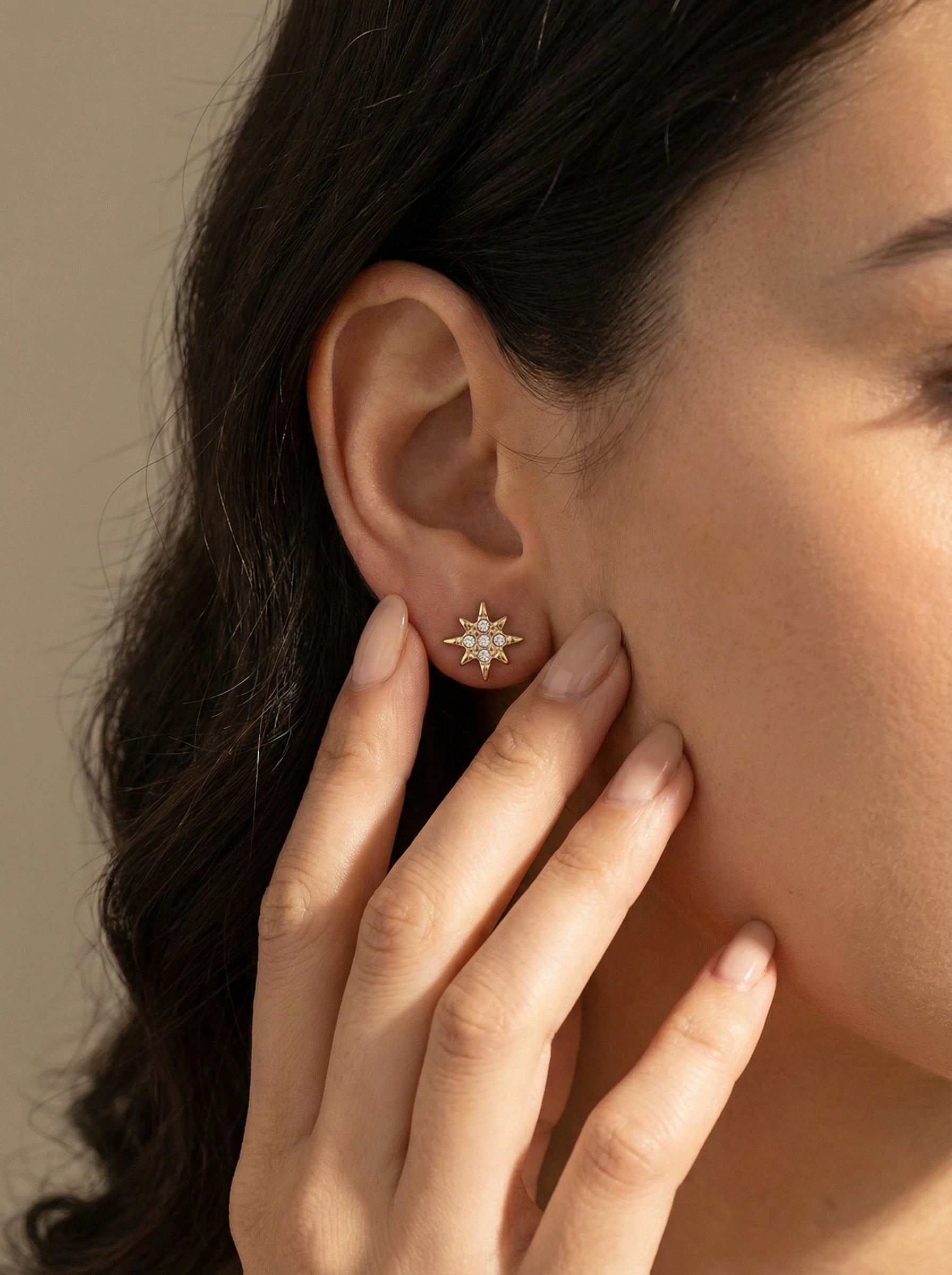 Cross Star Diamonds Edelstahl Ohrstecker - Produktbild 5