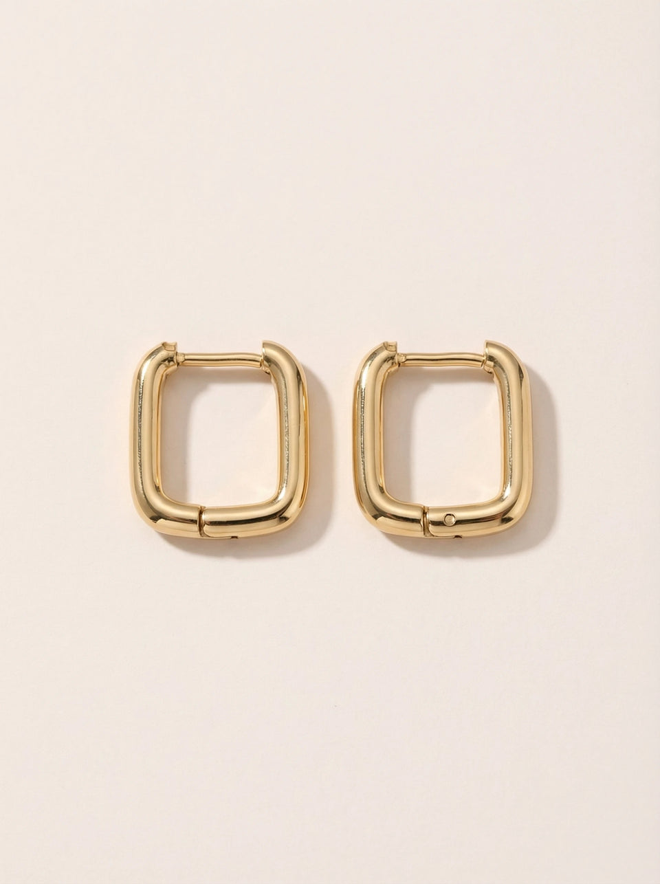 Soft Edged Square Edelstahl Ohrringe