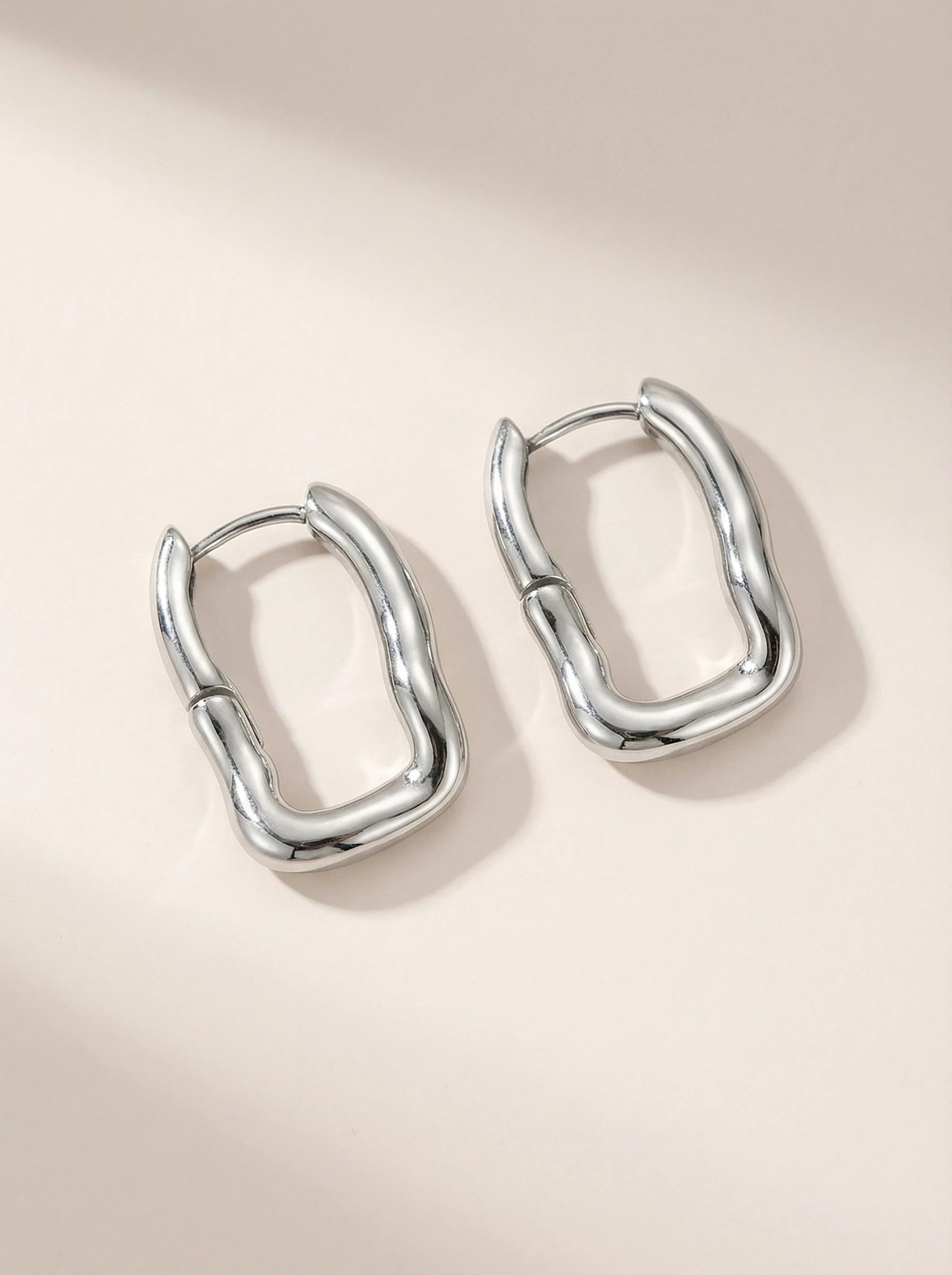 Molten Chain Link Edelstahl Ohrringe - Produktbild 9
