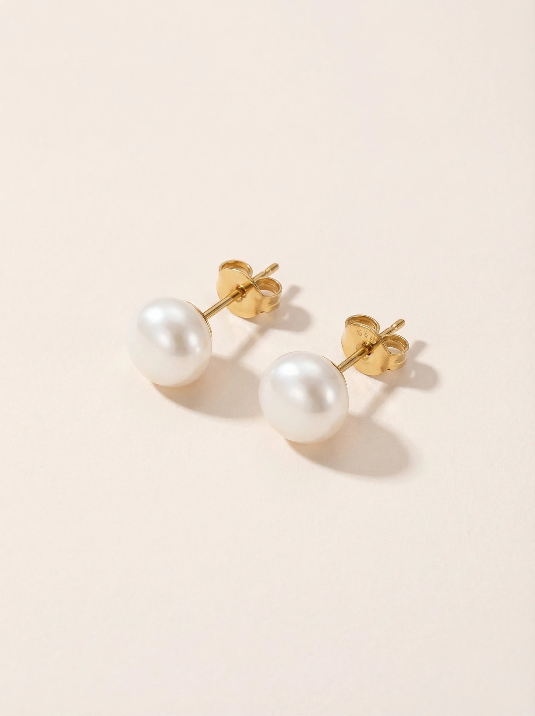 Simple Fresh Water Pearl Edelstahl Ohrringe