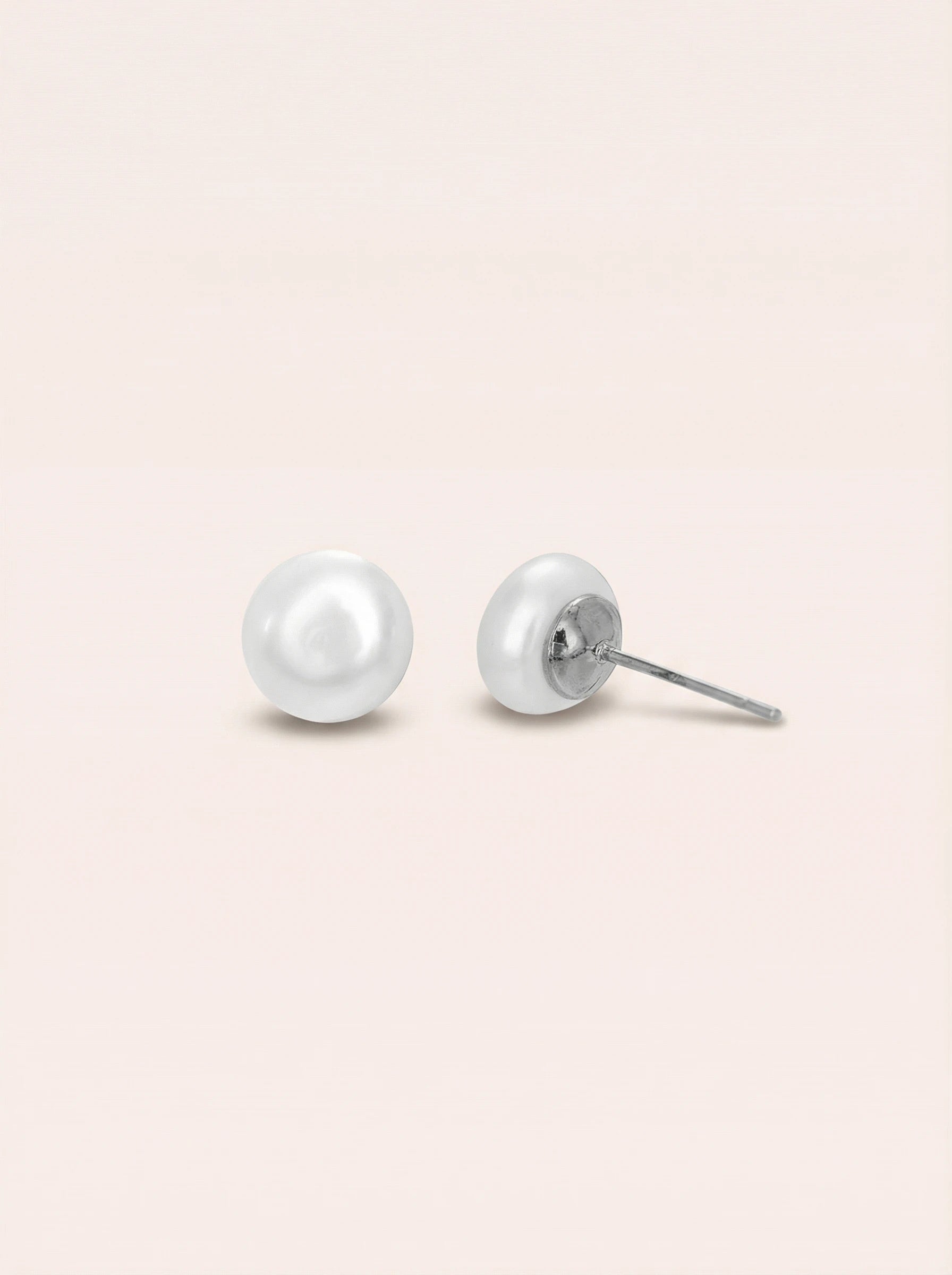 Simple Fresh Water Pearl Edelstahl Ohrringe - Produktbild 9