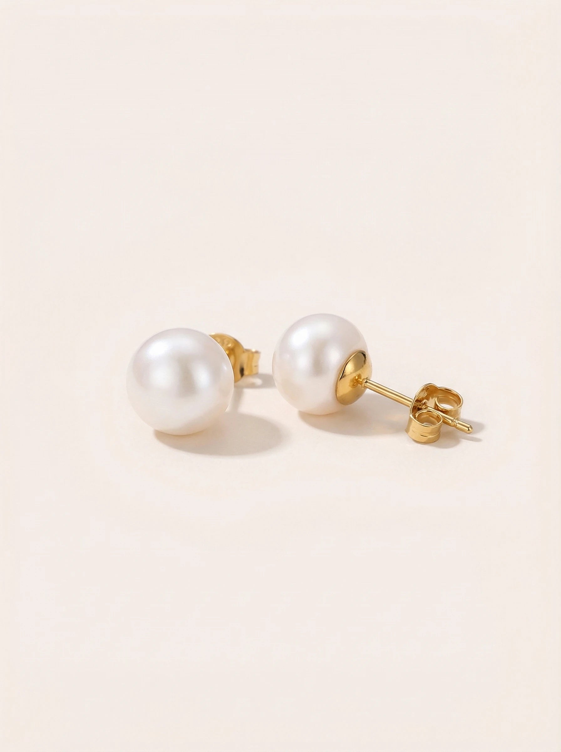 Simple Fresh Water Pearl Edelstahl Ohrringe