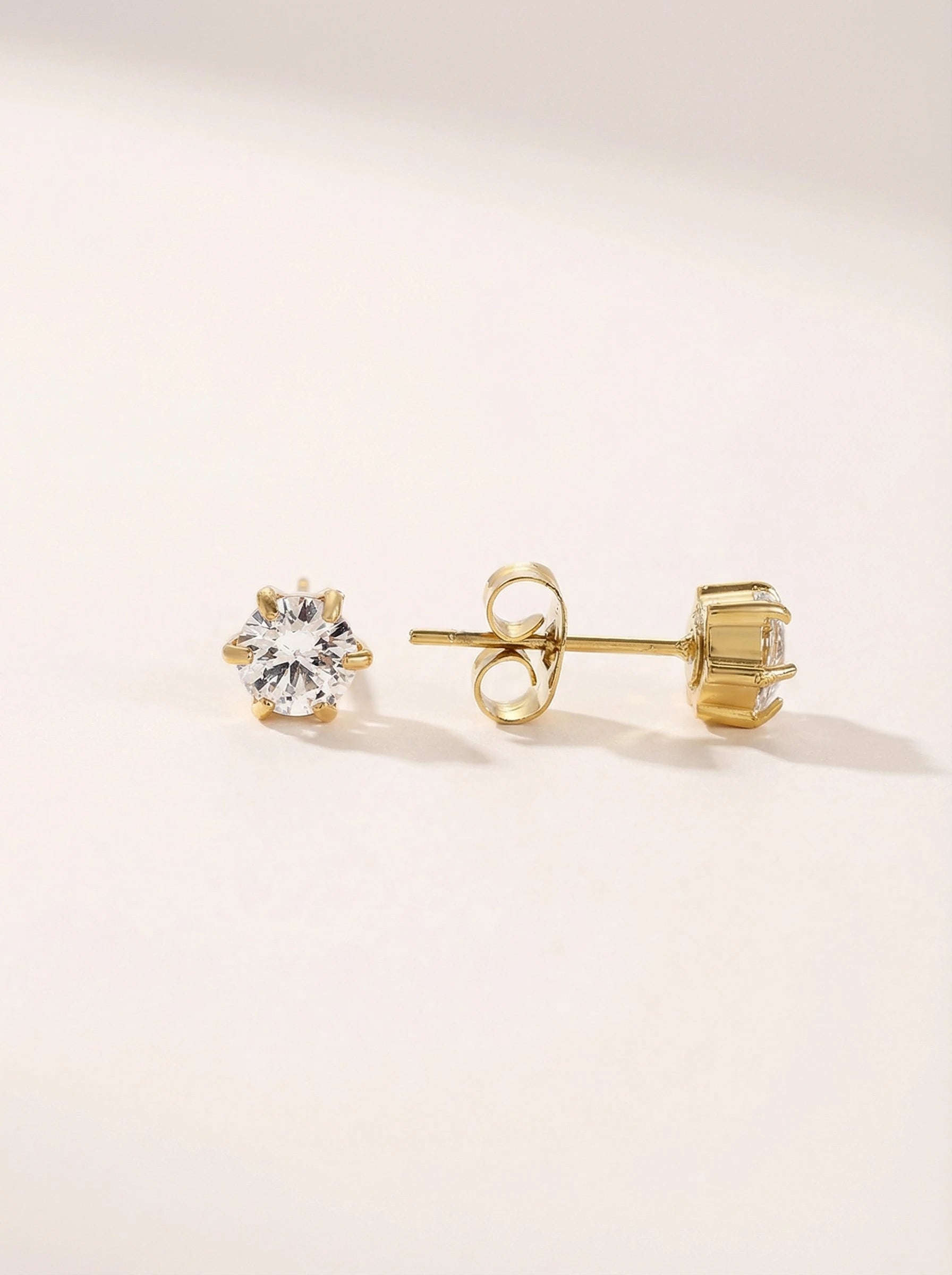 Simple Round Diamond Edelstahl Ohrringe