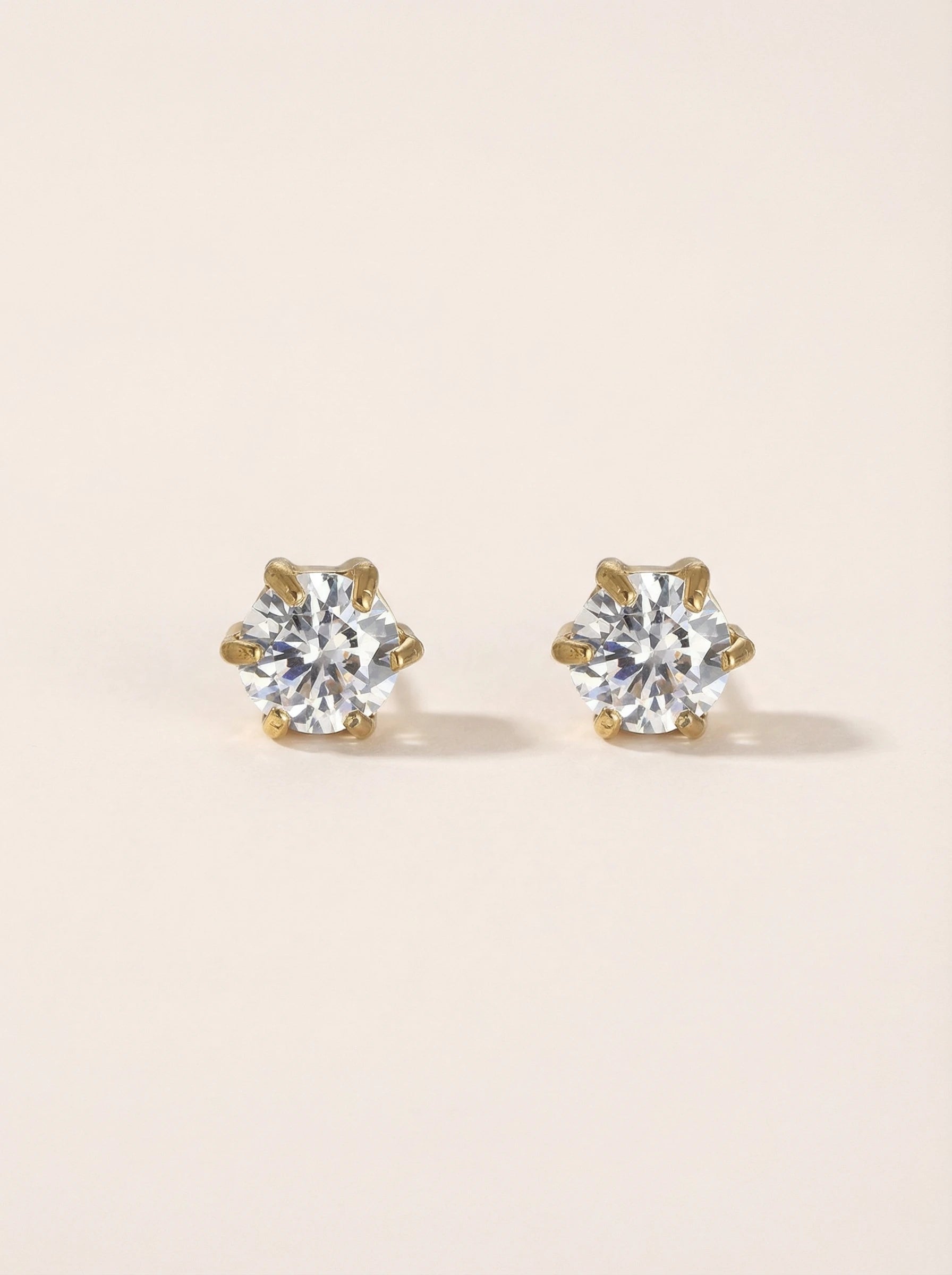 Simple Round Diamond Edelstahl Ohrringe
