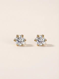 Simple Round Diamond Edelstahl Ohrringe