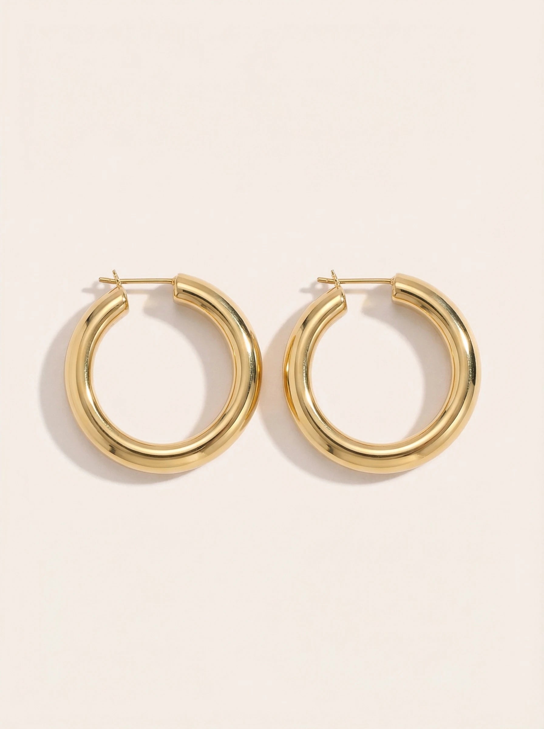 Simple Circle Edelstahl Ohrringe