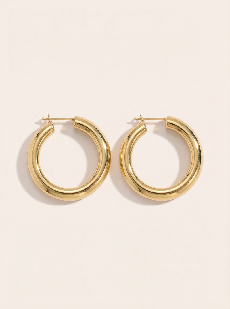Simple Circle Edelstahl Ohrringe