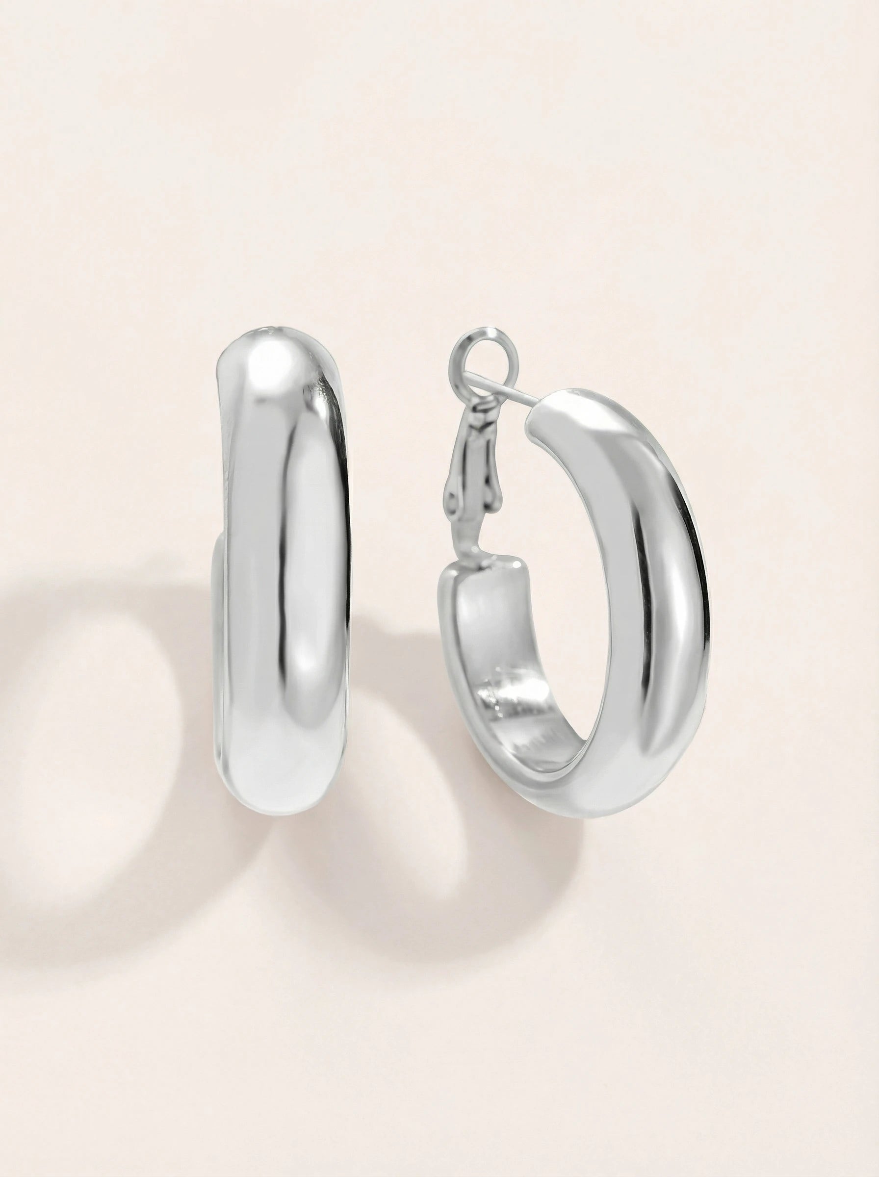Simple Circle Edelstahl Ohrringe - Produktbild 9