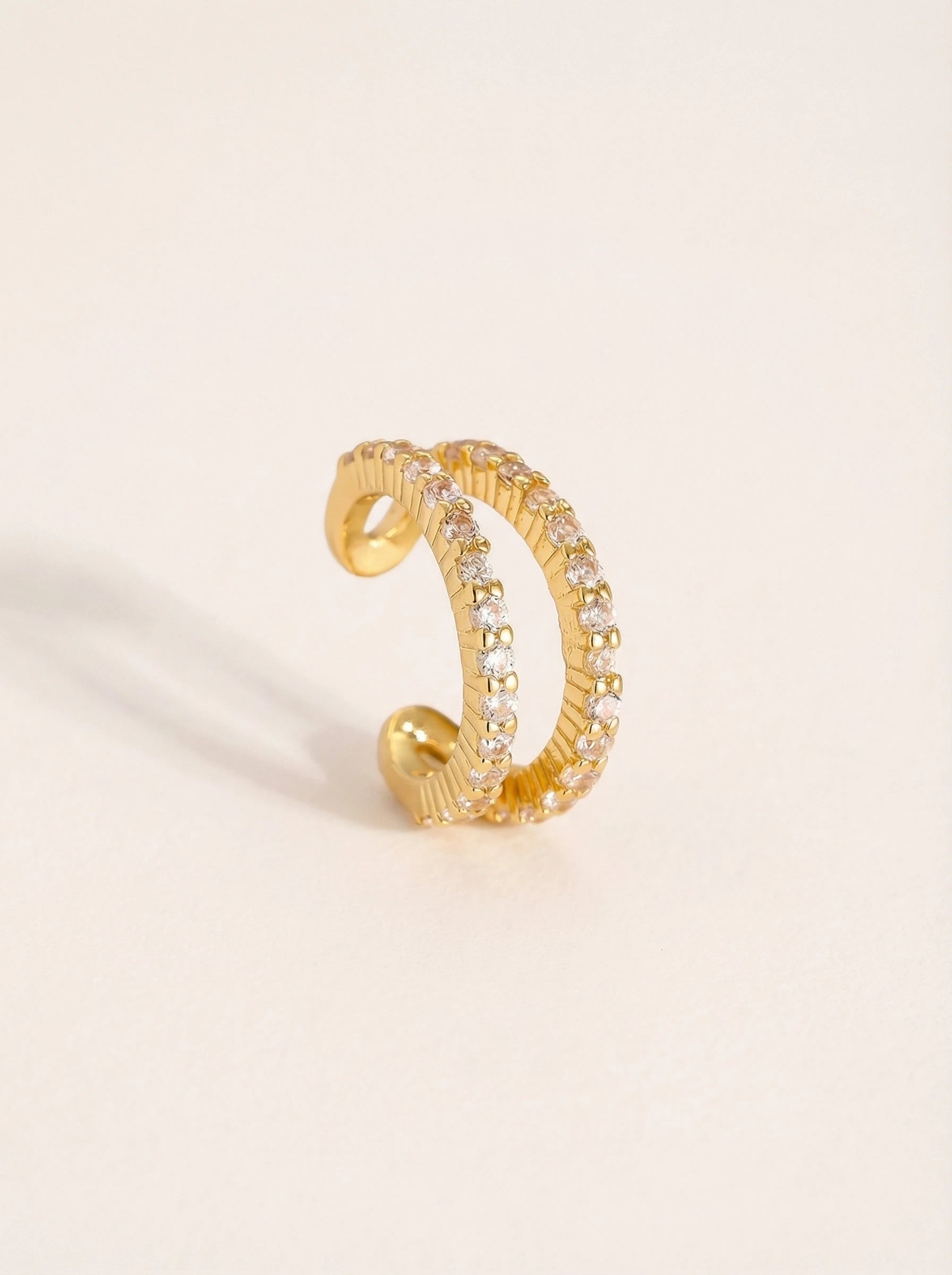 Fine Mini Diamonds Vergoldete Ear-Cuffs