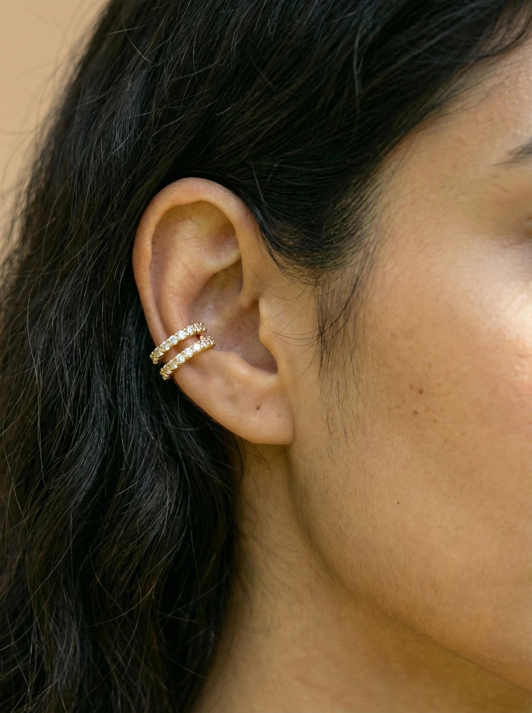 Fine Mini Diamonds Vergoldete Ear-Cuffs - Produktbild 3