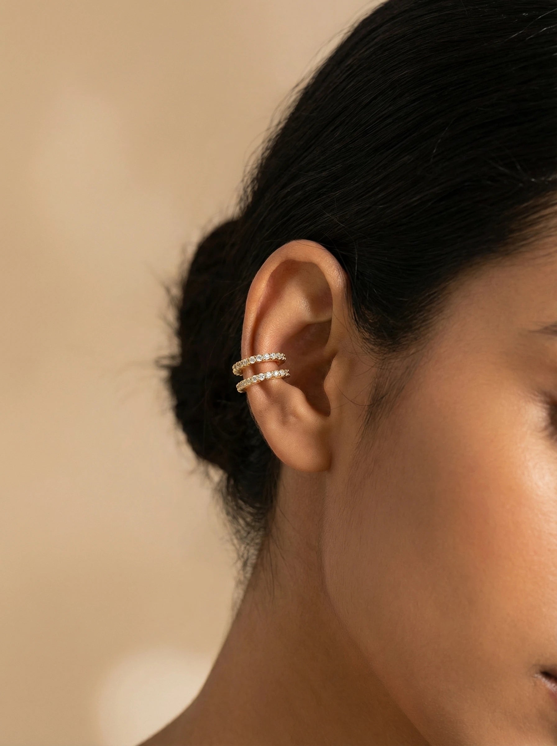 Fine Mini Diamonds Vergoldete Ear-Cuffs - Produktbild 4