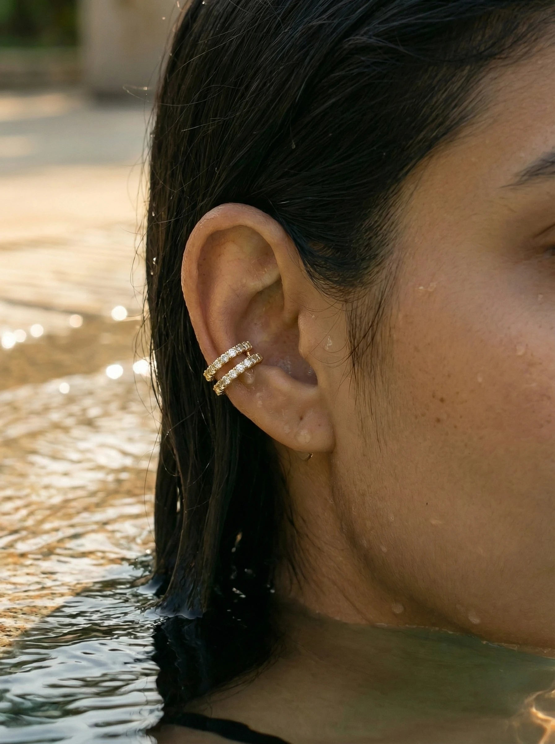 Fine Mini Diamonds Vergoldete Ear-Cuffs - Produktbild 8