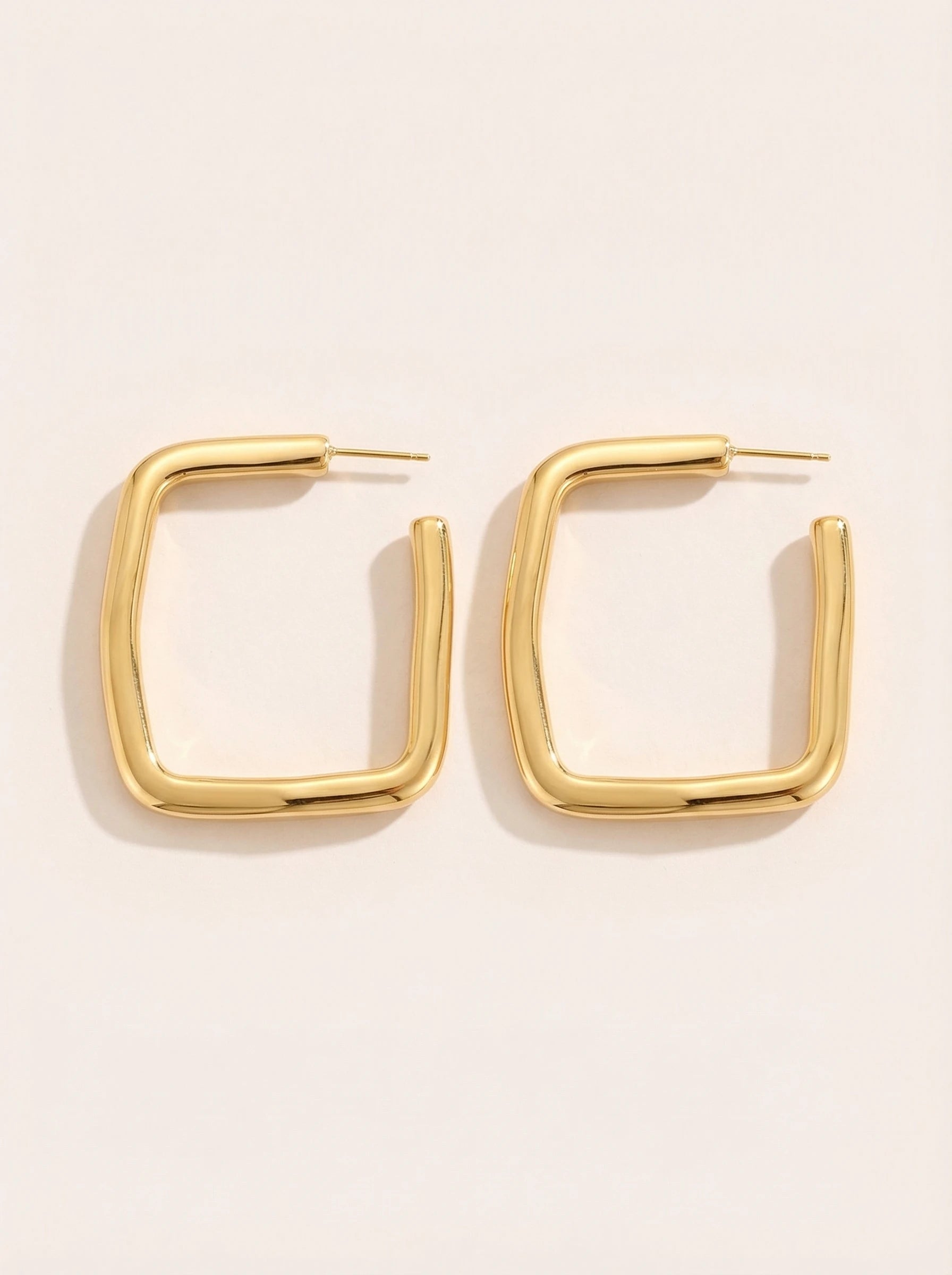 Cube Hoop Edelstahl Ohrringe