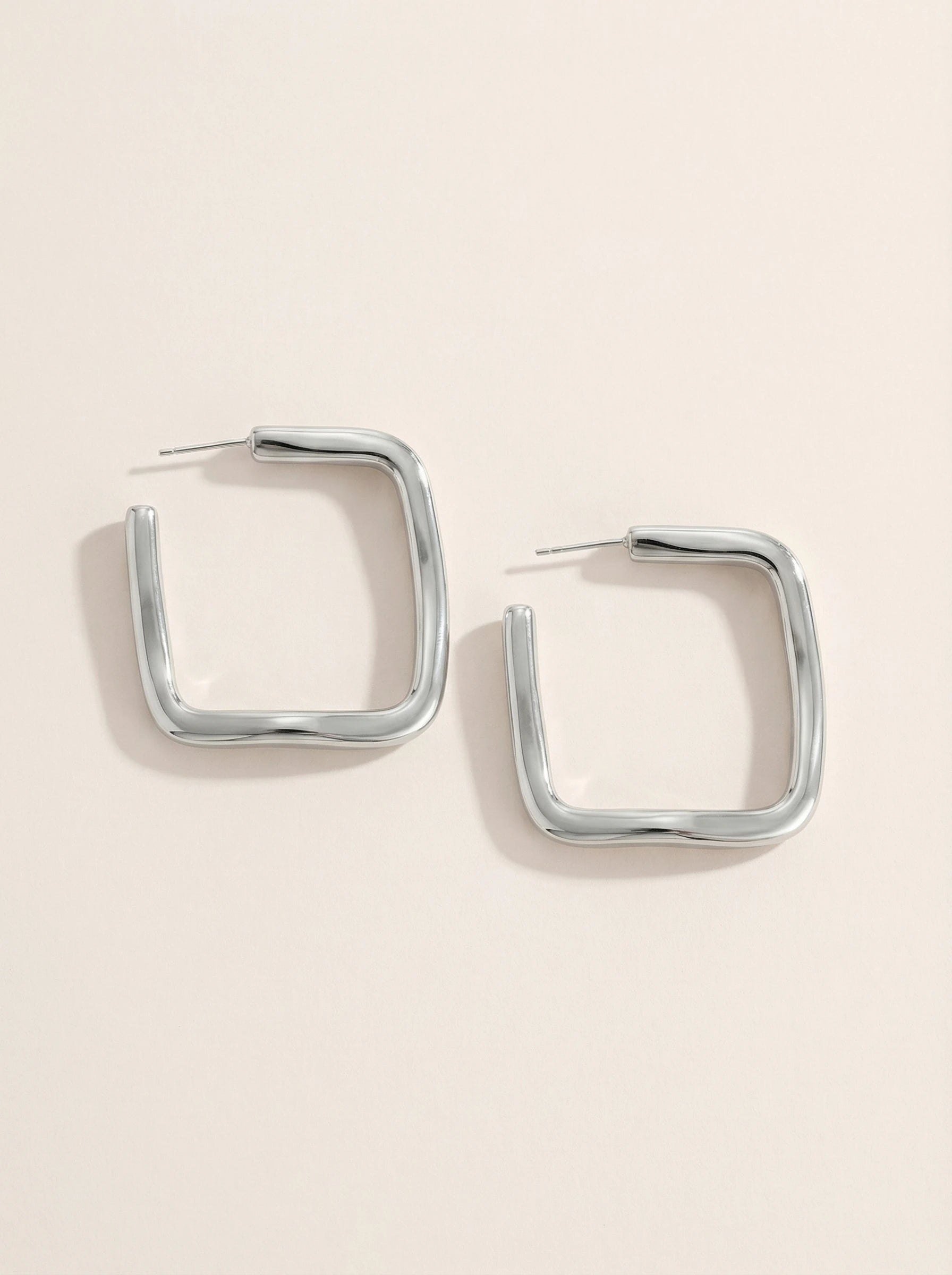 Cube Hoop Edelstahl Ohrringe - Produktbild 8