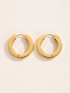 3D Hoop Edelstahl Ohrringe