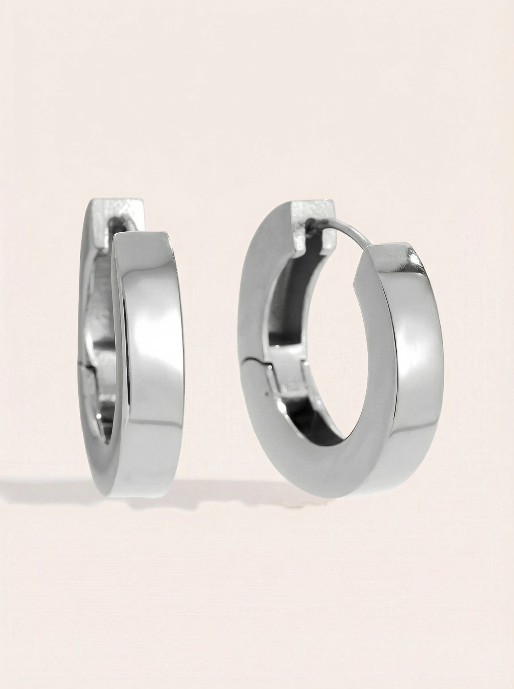 3D Hoop Edelstahl Ohrringe - Produktbild 8