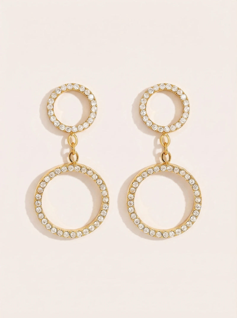 Two Diamond Cycle Edelstahl Ohrringe