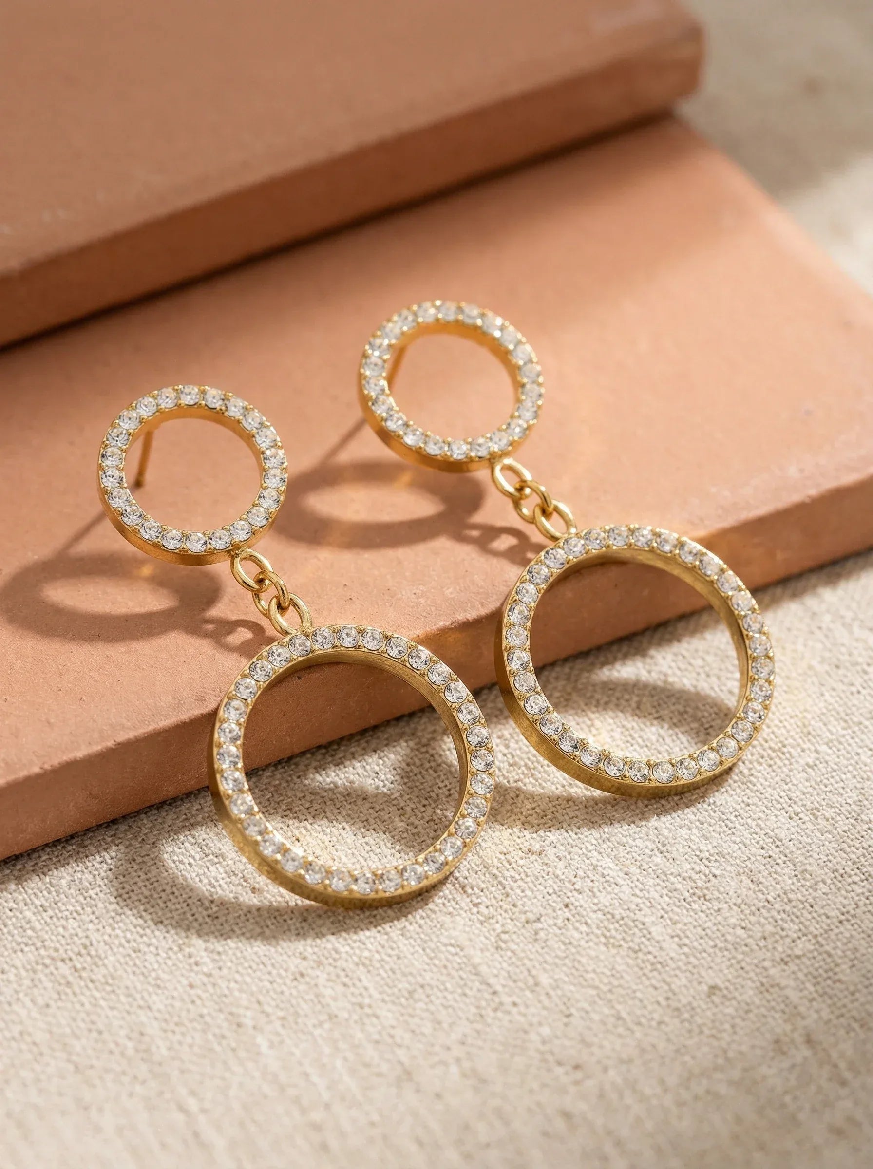 Two Diamond Cycle Edelstahl Ohrringe - Produktbild 2