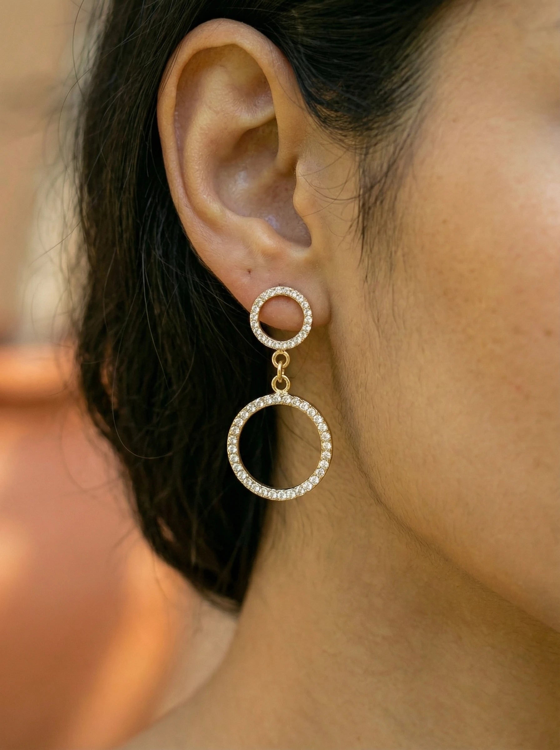 Two Diamond Cycle Edelstahl Ohrringe - Produktbild 3
