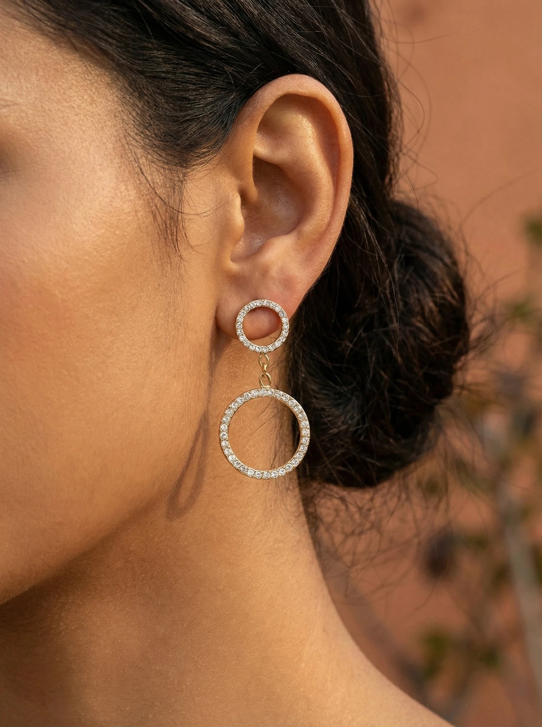Two Diamond Cycle Edelstahl Ohrringe - Produktbild 4