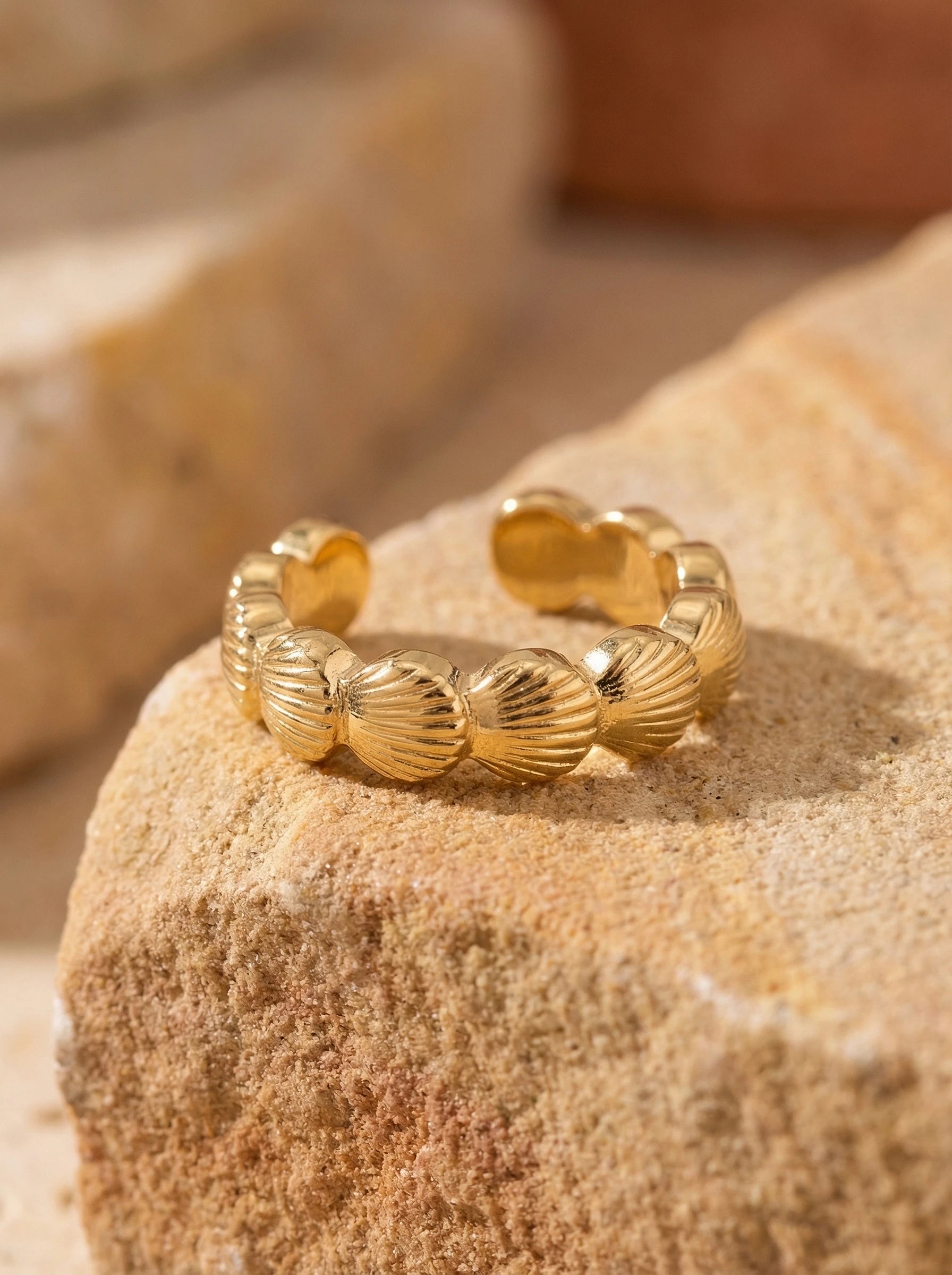 Viele kleine Muscheln Vergoldete Ear-Cuffs - Produktbild 2