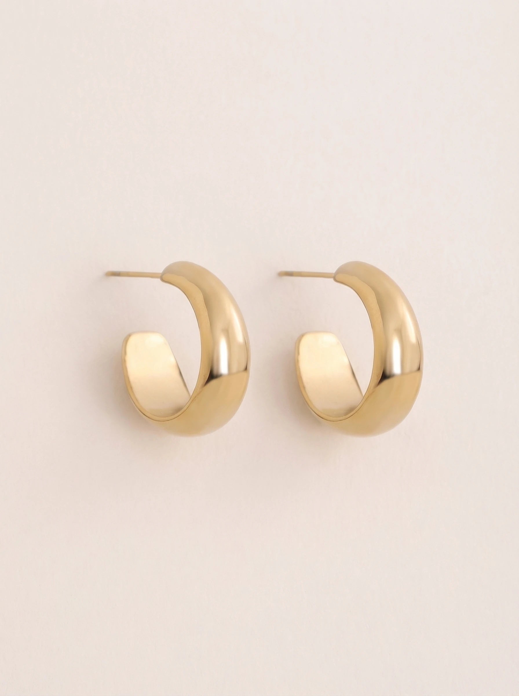 Simple Half Hoop Edelstahl Ohrringe