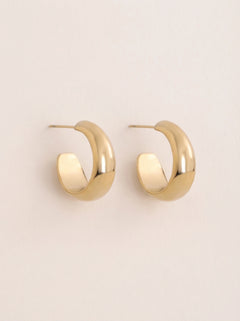 Simple Half Hoop Edelstahl Ohrringe