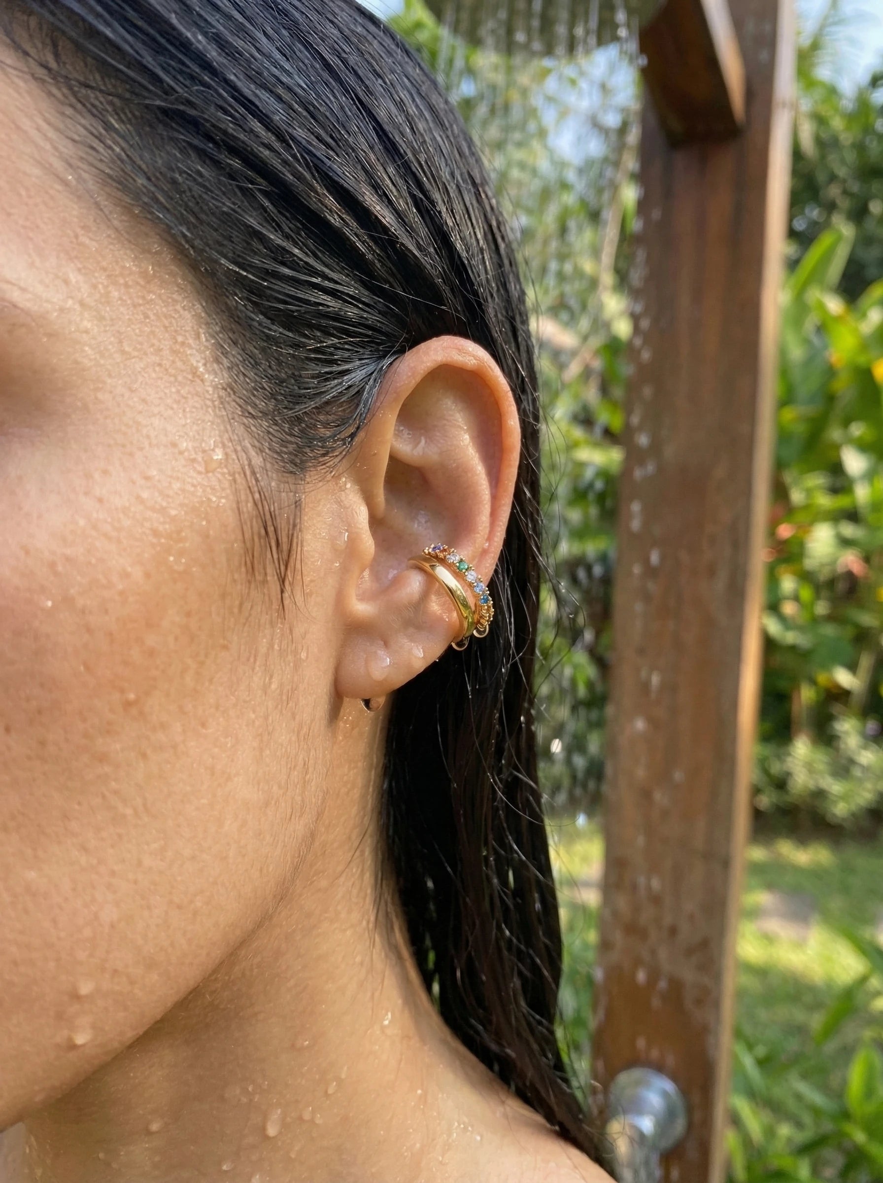 Two Layer Diamonds Vergoldete Ear-Cuffs - Produktbild 8