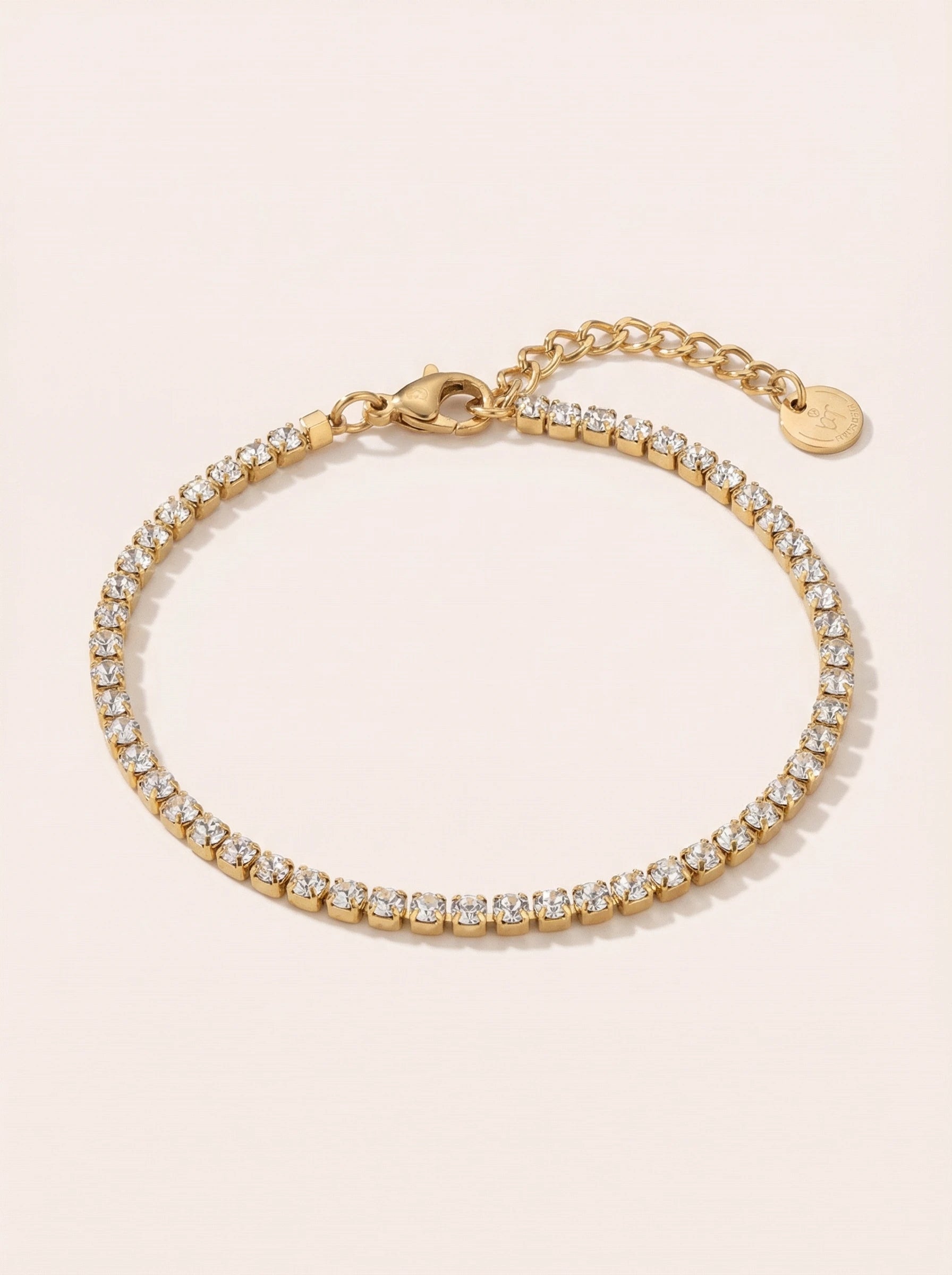 Fine Tennis Edelstahl Armband