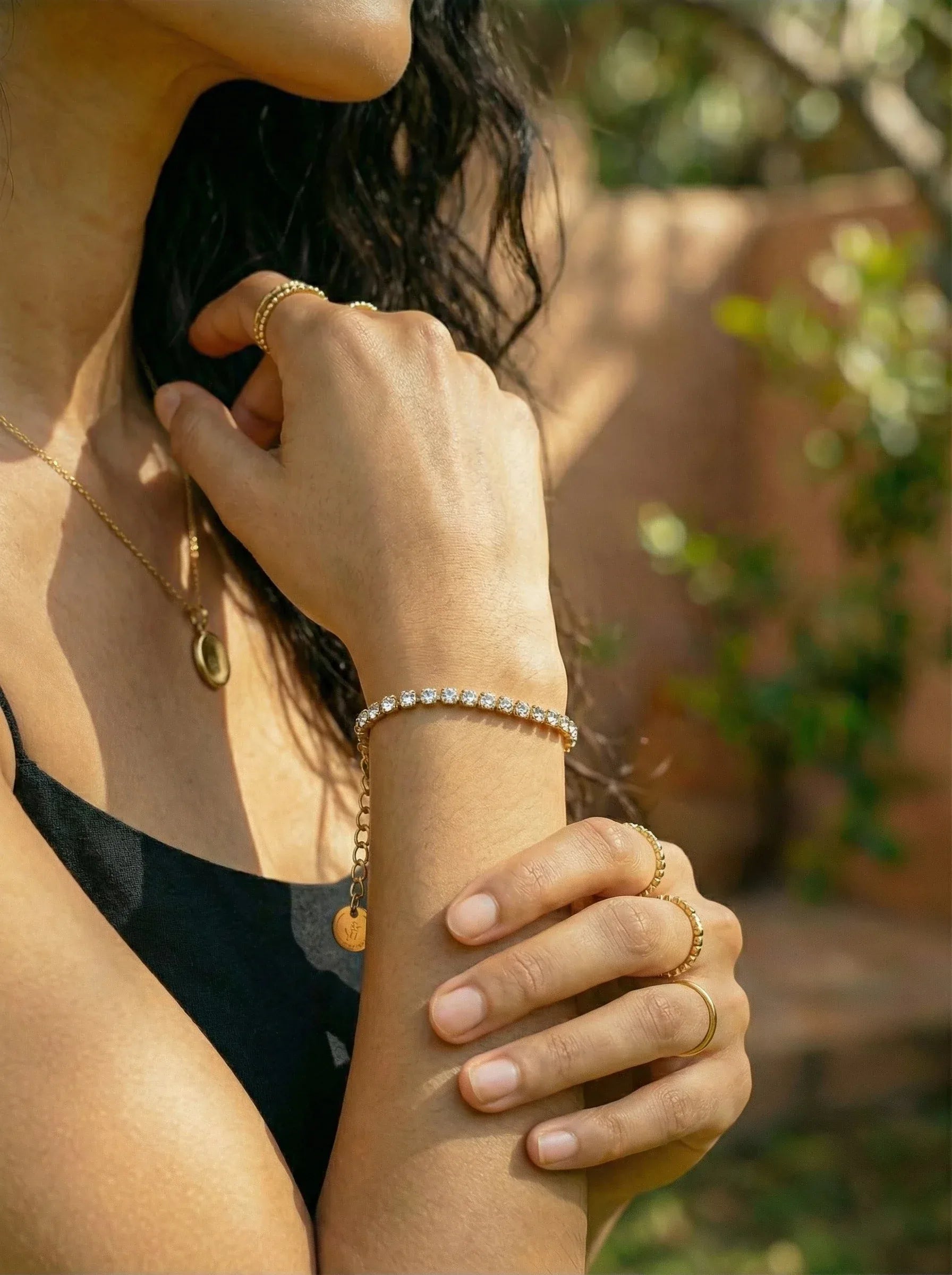 Fine Tennis Edelstahl Armband - Produktbild 7