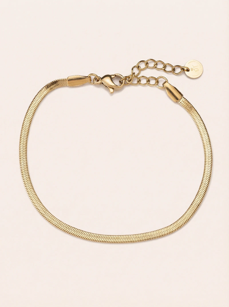 Fine Snake Skin Edelstahl Armband