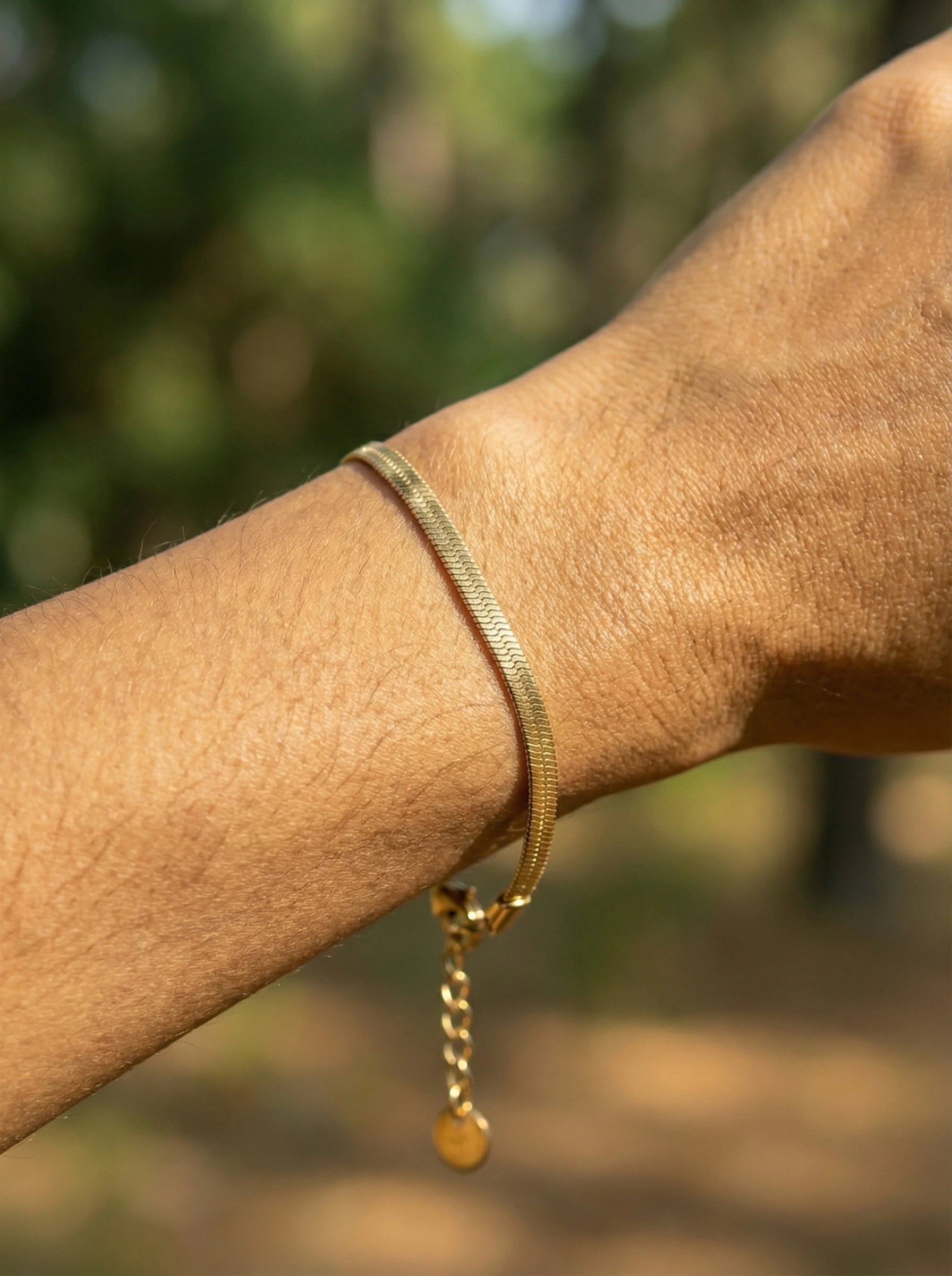 Fine Snake Skin Edelstahl Armband - Produktbild 4