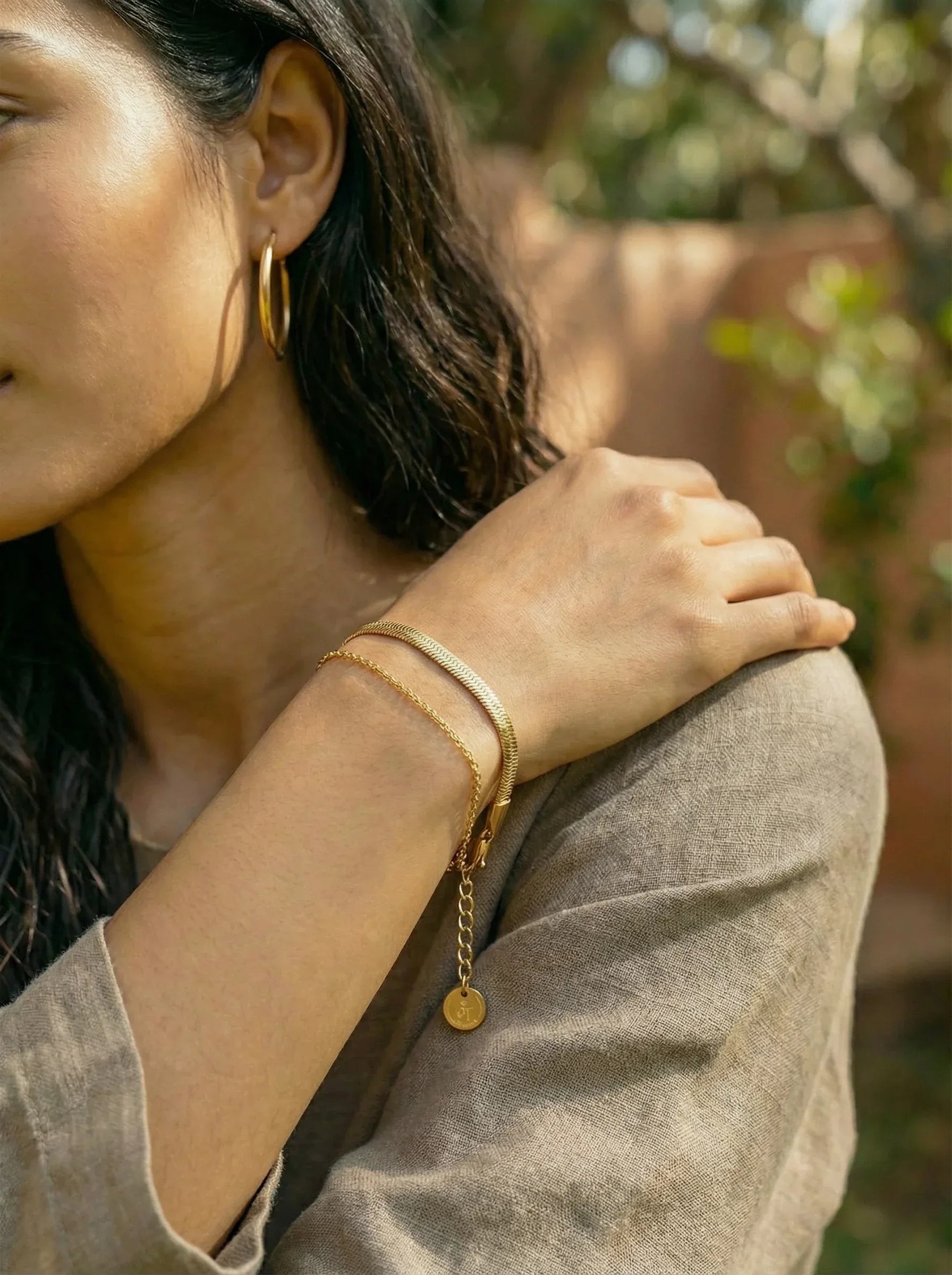 Fine Snake Skin Edelstahl Armband - Produktbild 7