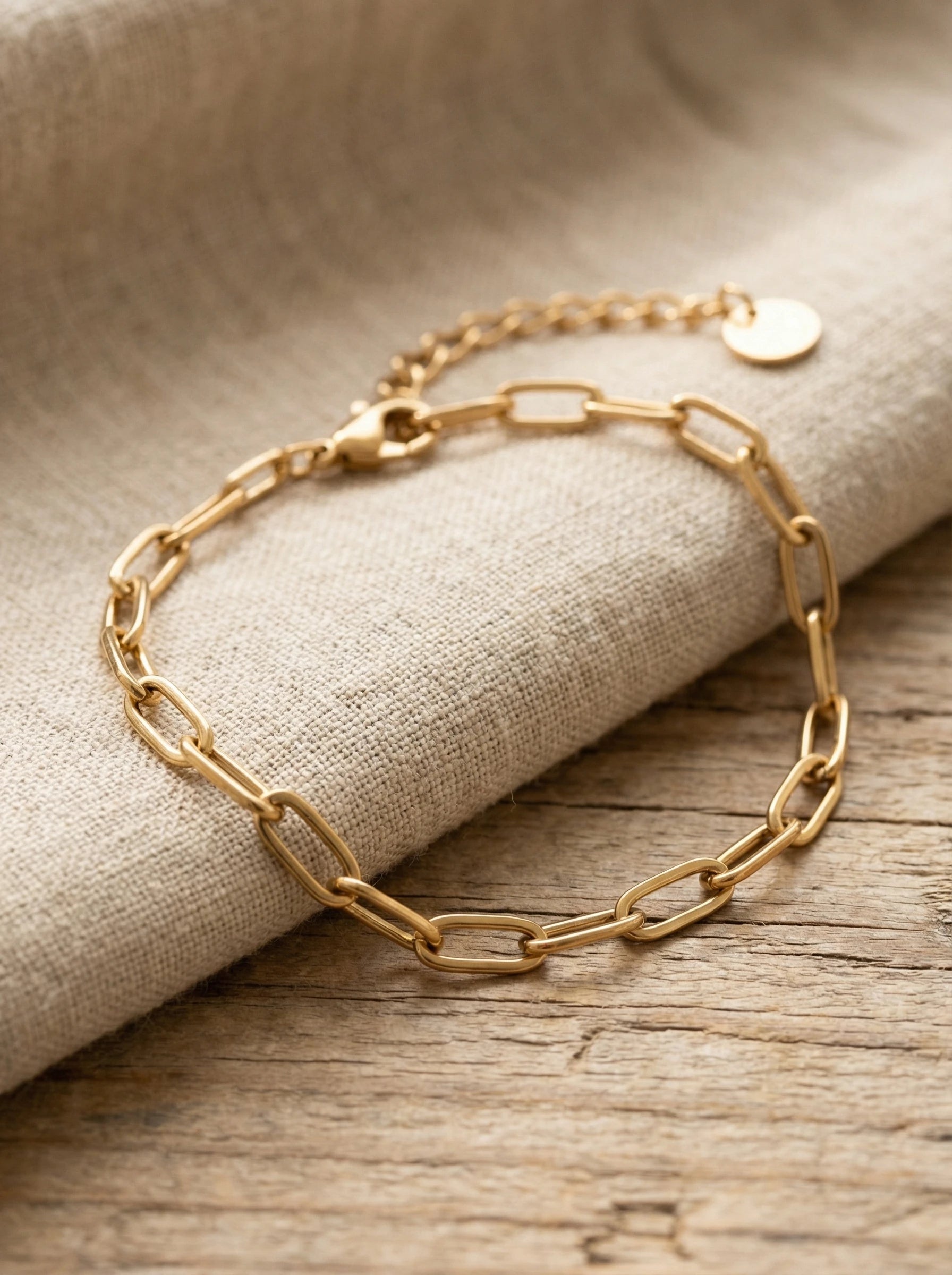 Fine Round Chain Edelstahl Armband - Produktbild 2