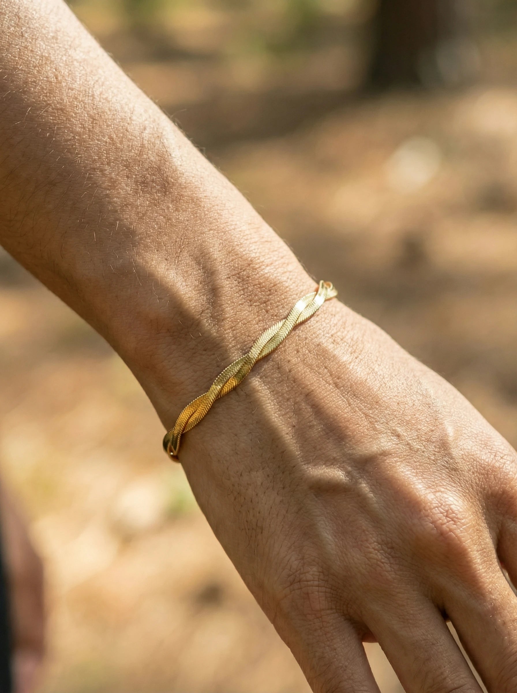 Twisted Snake Skin Edelstahl Armband - Produktbild 3