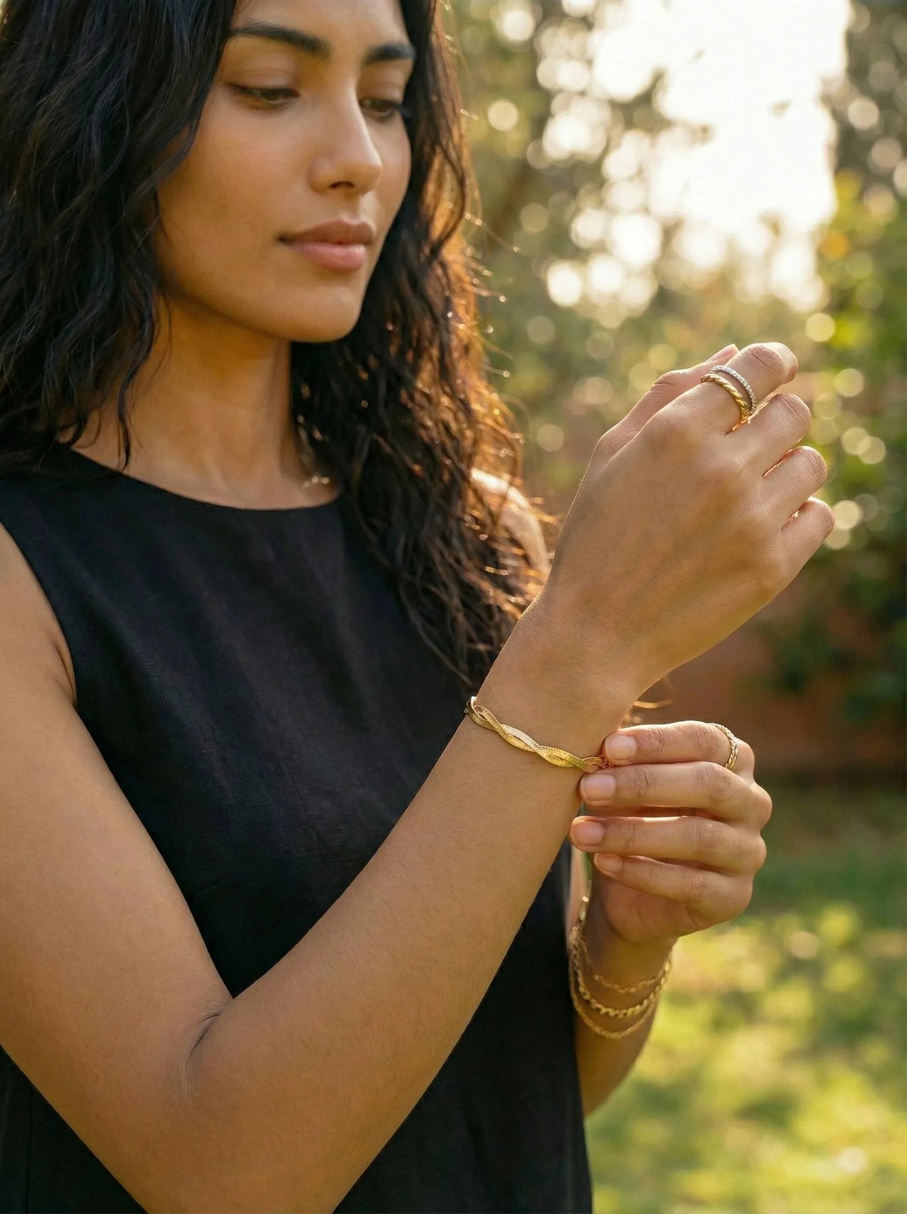 Twisted Snake Skin Edelstahl Armband - Produktbild 7