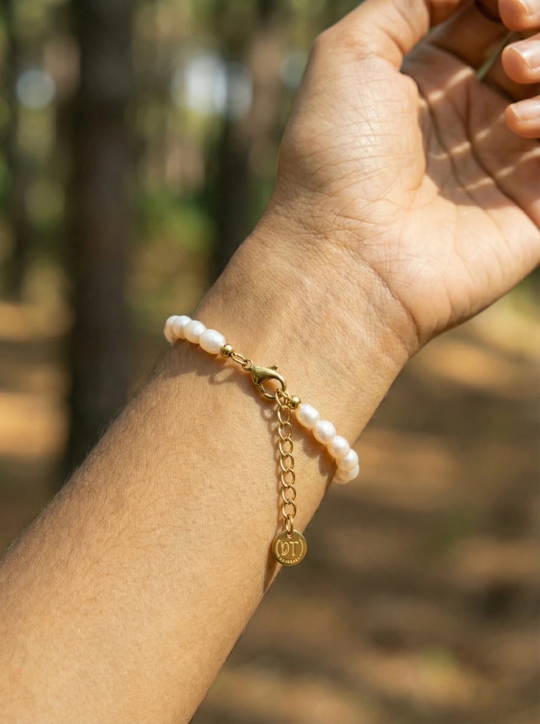 Simple Perlen Edelstahl Armband - Produktbild 4