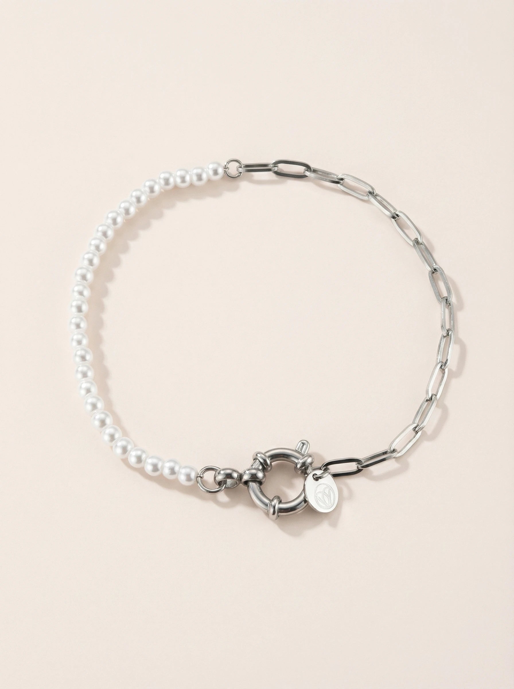 Artificial Pearls Edelstahl Armband - Produktbild 9
