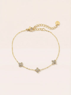 Tiny Lucky Flower Edelstahl Armband
