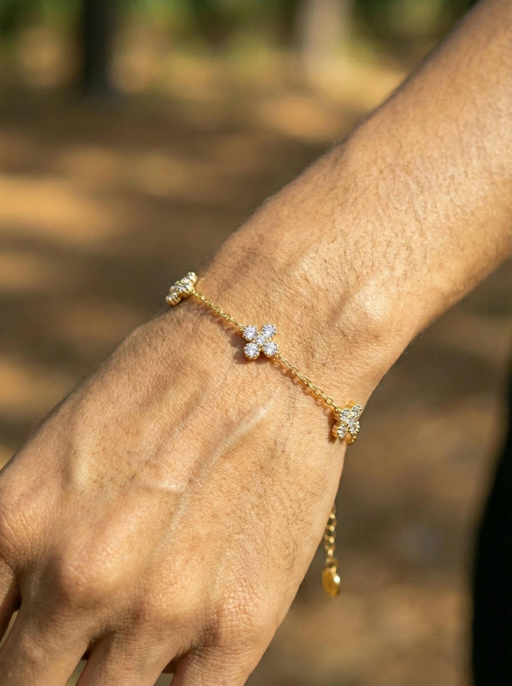 Tiny Lucky Flower Edelstahl Armband - Produktbild 4
