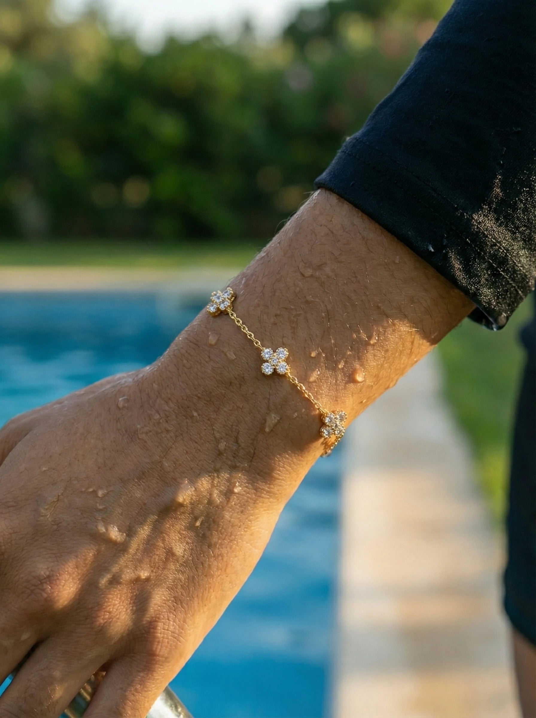 Tiny Lucky Flower Edelstahl Armband - Produktbild 8