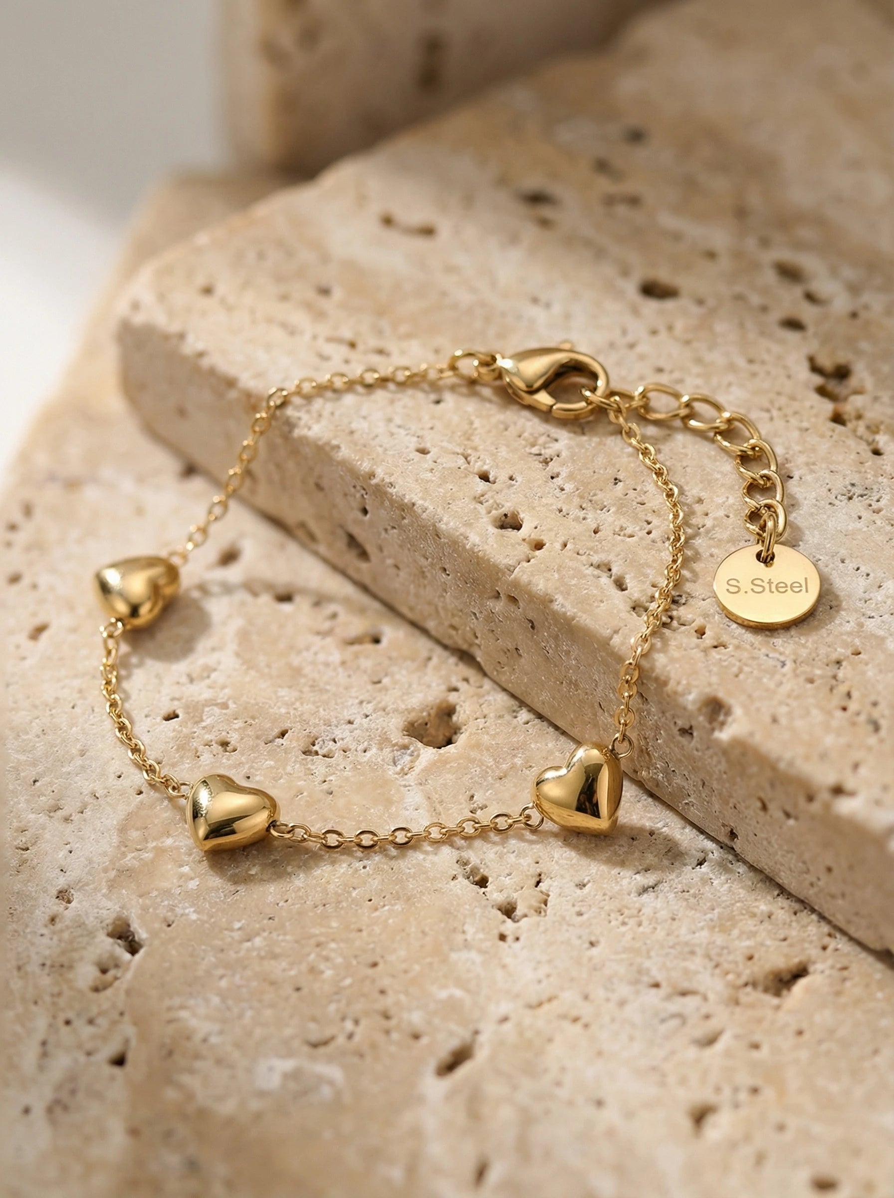 Tri-Heart Edelstahl Armband - Produktbild 2