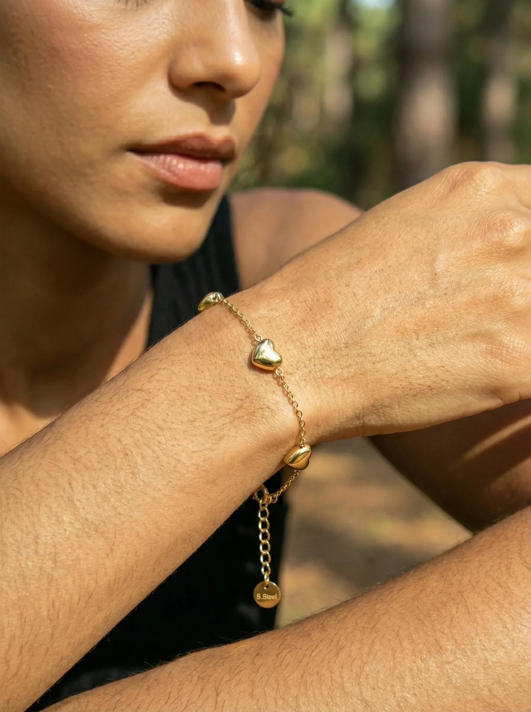 Tri-Heart Edelstahl Armband - Produktbild 3