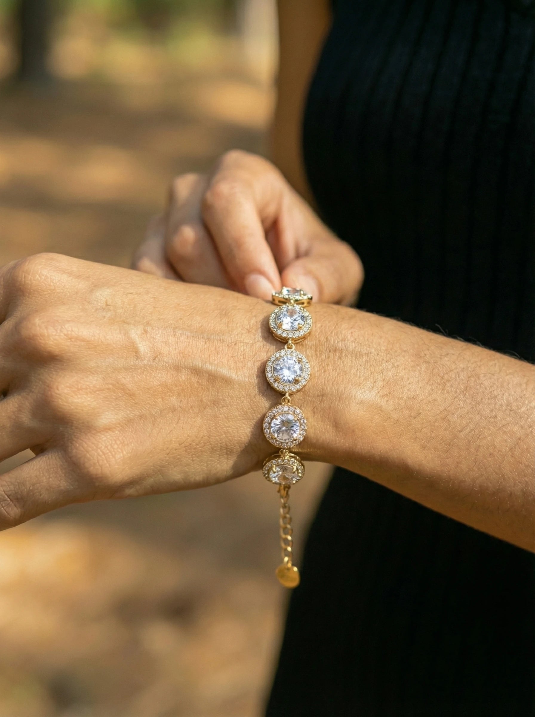 Perfect Diamond Dots Chain Edelstahl Armband - Produktbild 3