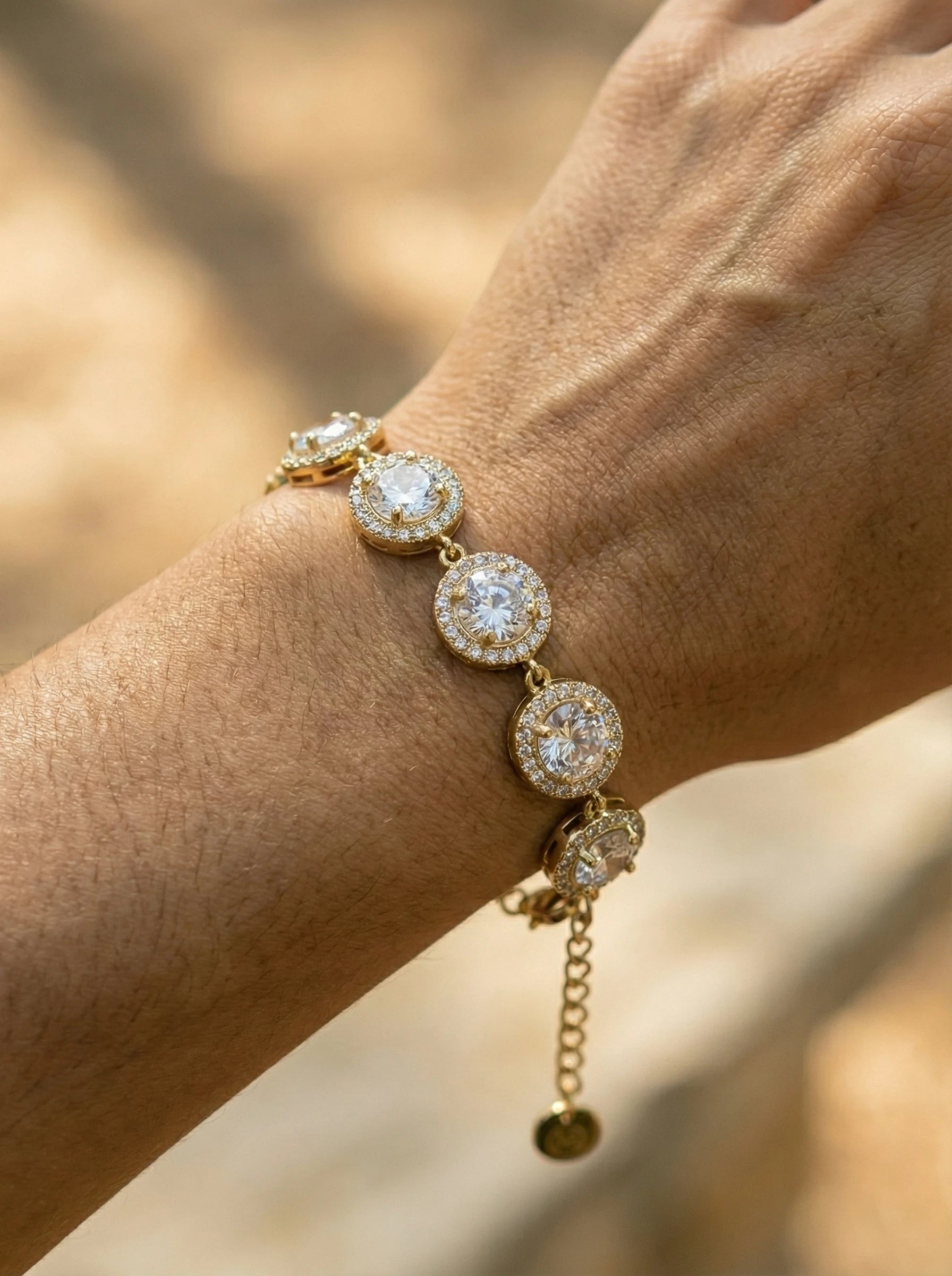 Perfect Diamond Dots Chain Edelstahl Armband - Produktbild 4