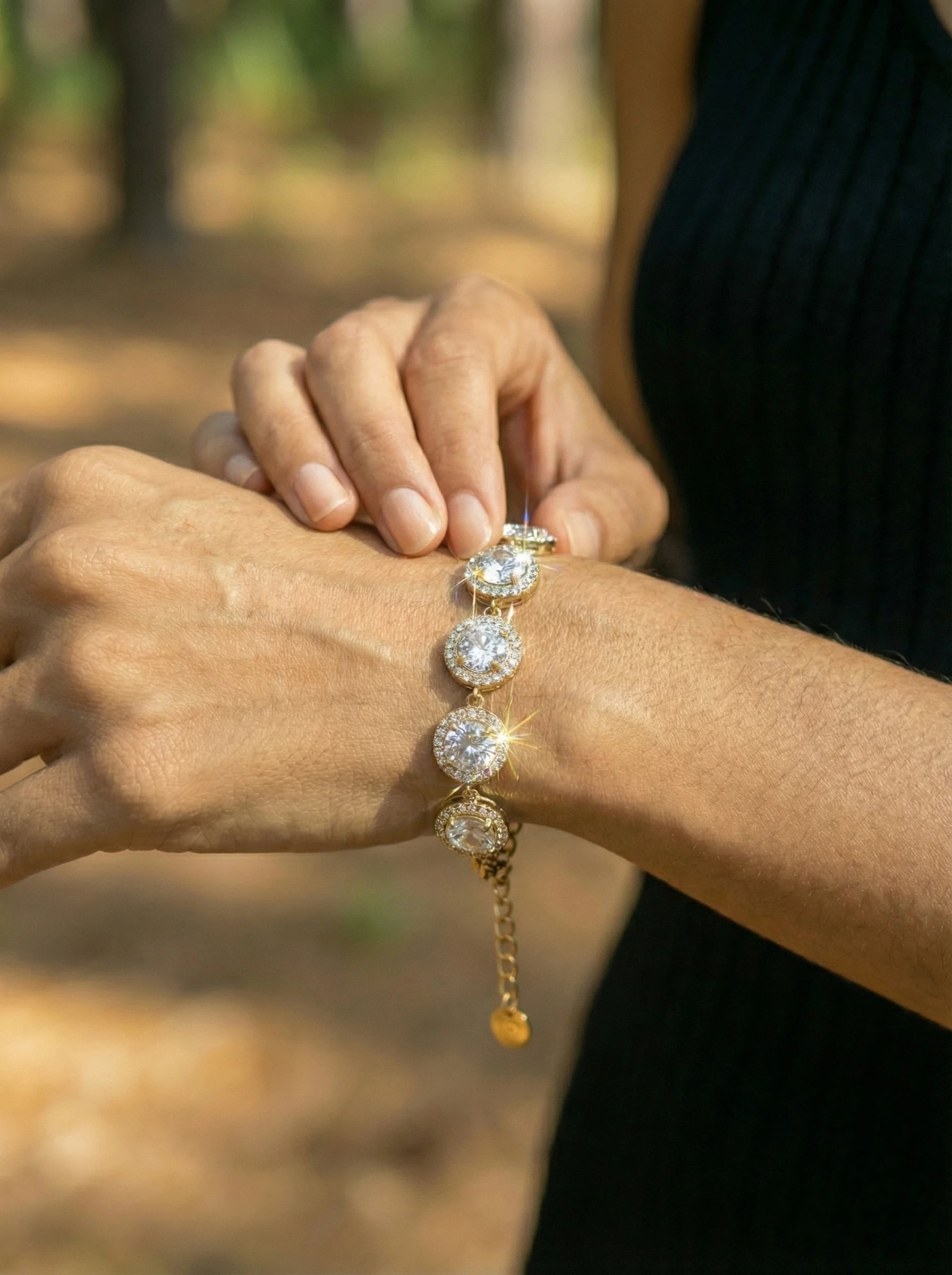 Perfect Diamond Dots Chain Edelstahl Armband - Produktbild 5