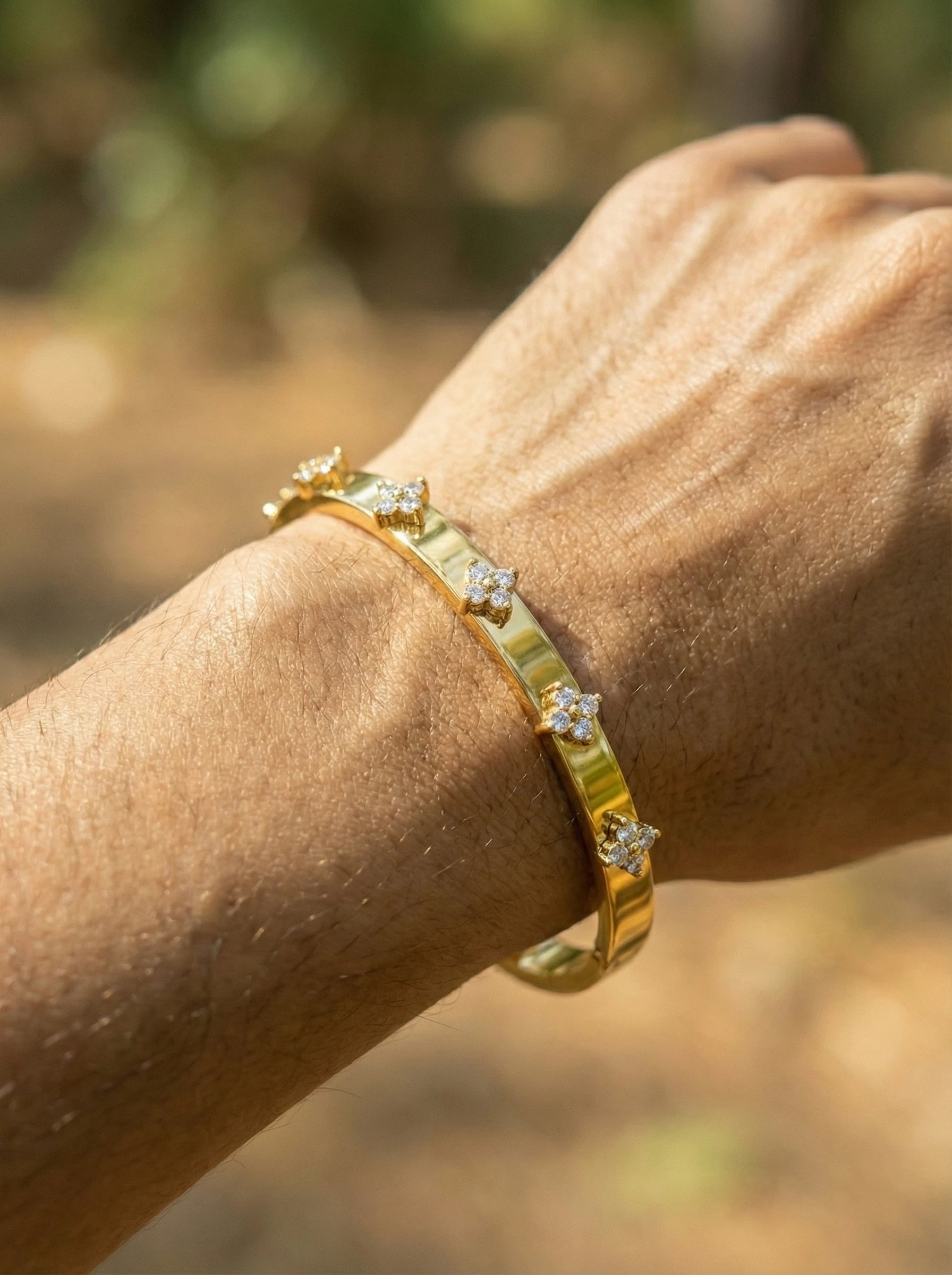 Nice Flower Diamond Edelstahl Armreif - Produktbild 4